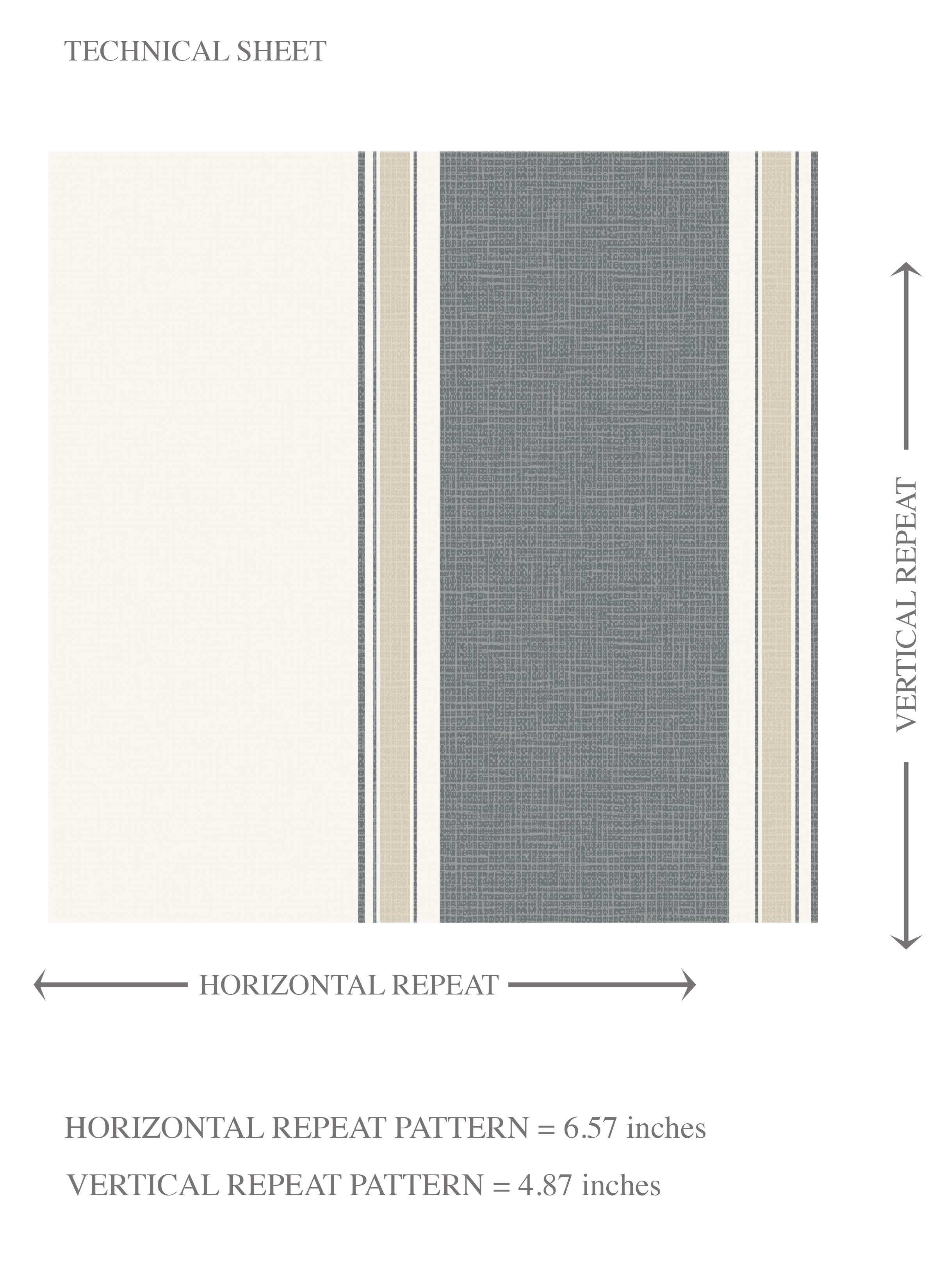 Neutral Geometric Striped Kids Room Wallpaper Sample (Slate Blue/ Gray)