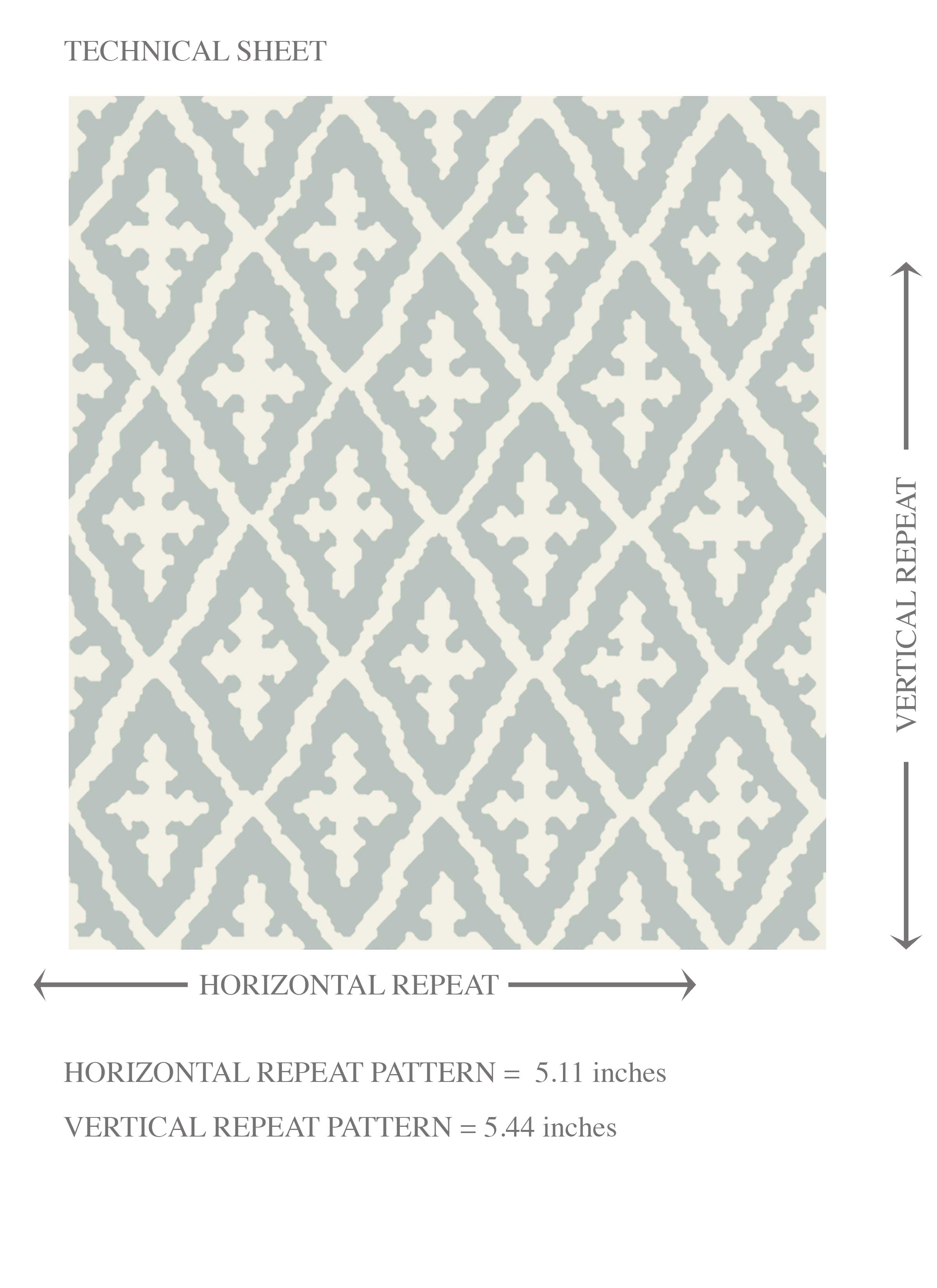 Geometric Diamond Lattice Kids Room Wallpaper Sample (Blue-Gray/ White)