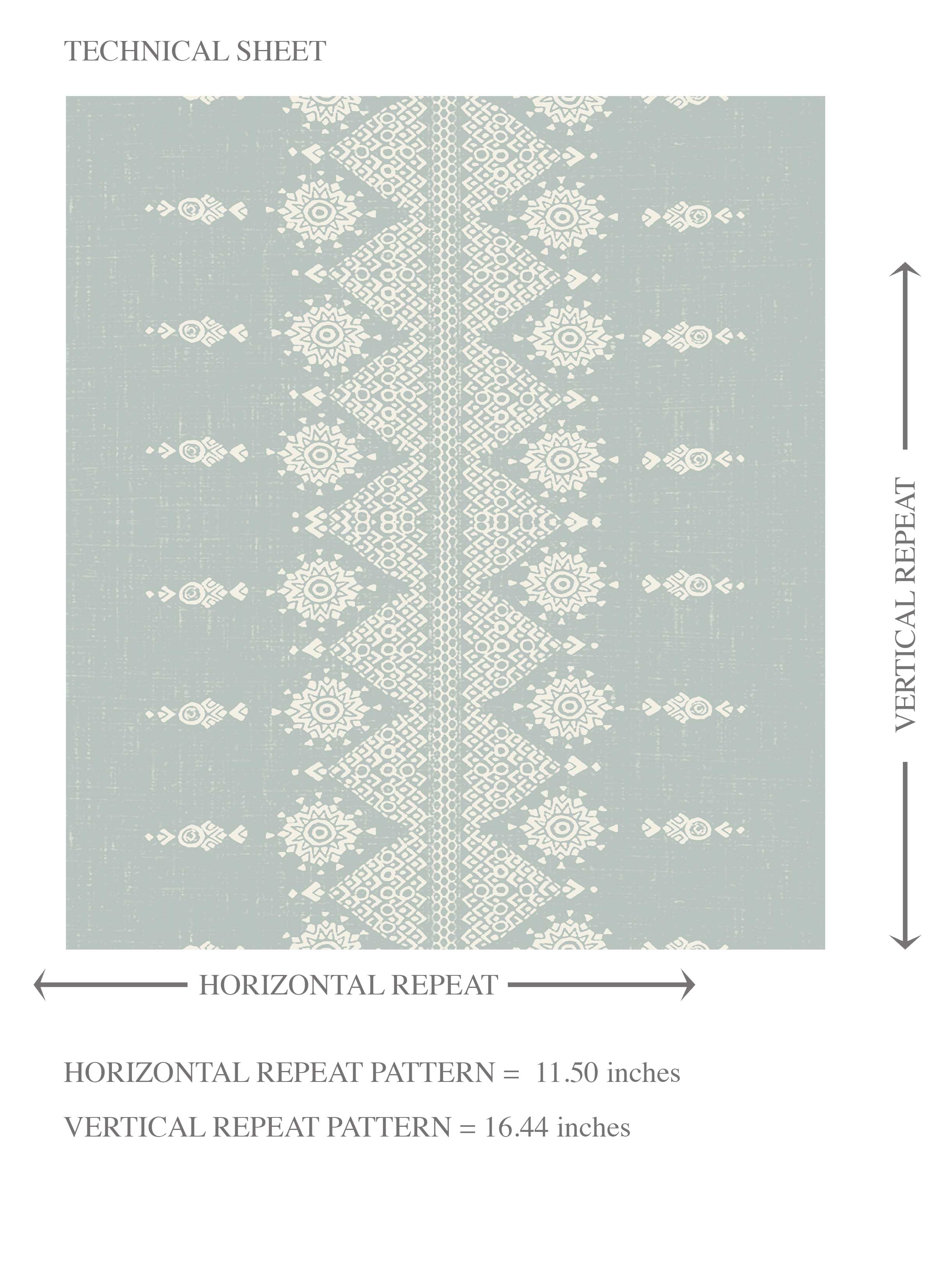 Floral Striped Kids Room Wallpaper Sample (Duck Egg Blue/ Off-White)
