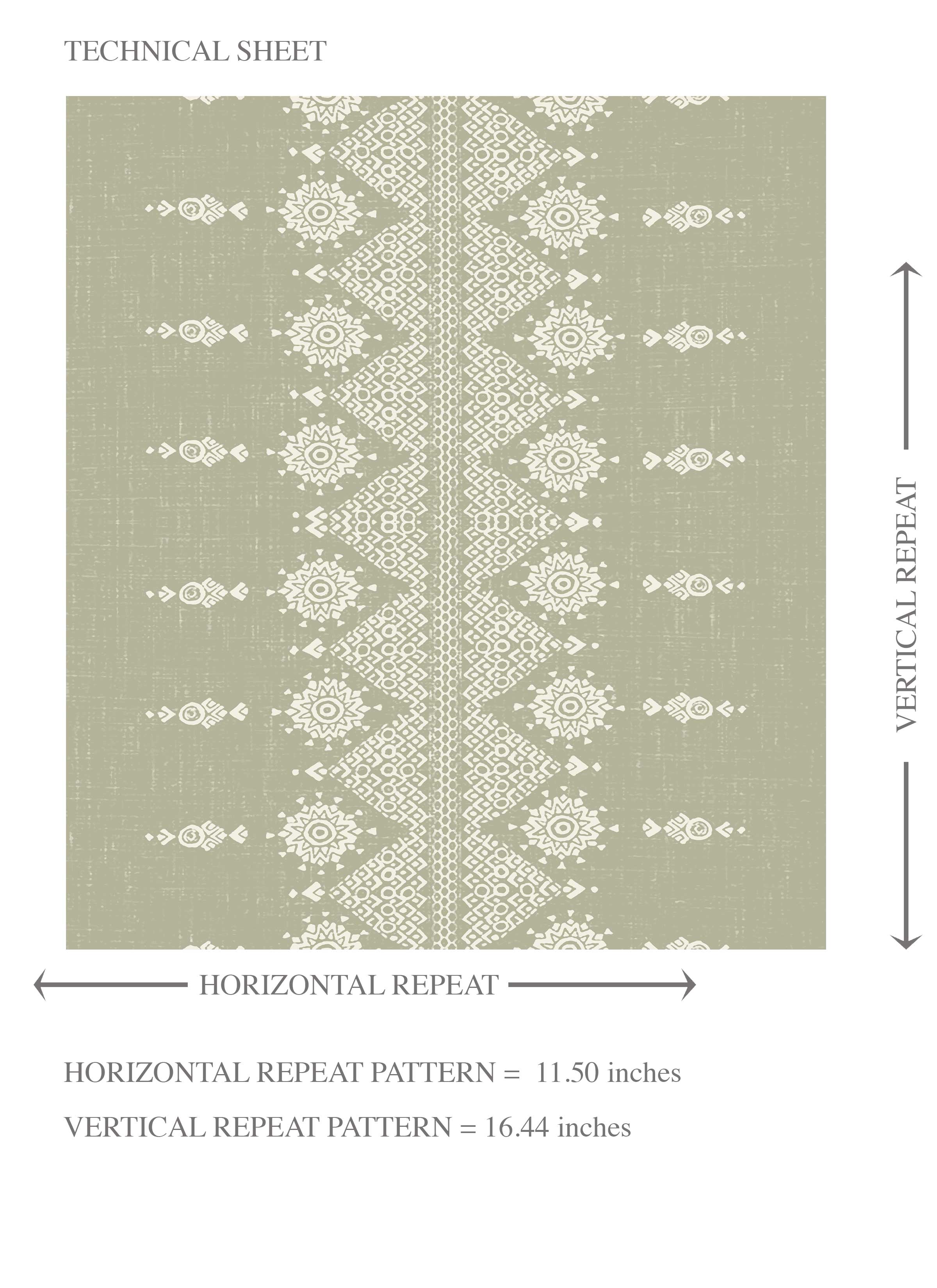 Floral Striped Kids Room Wallpaper Sample (Green/ Off-White)