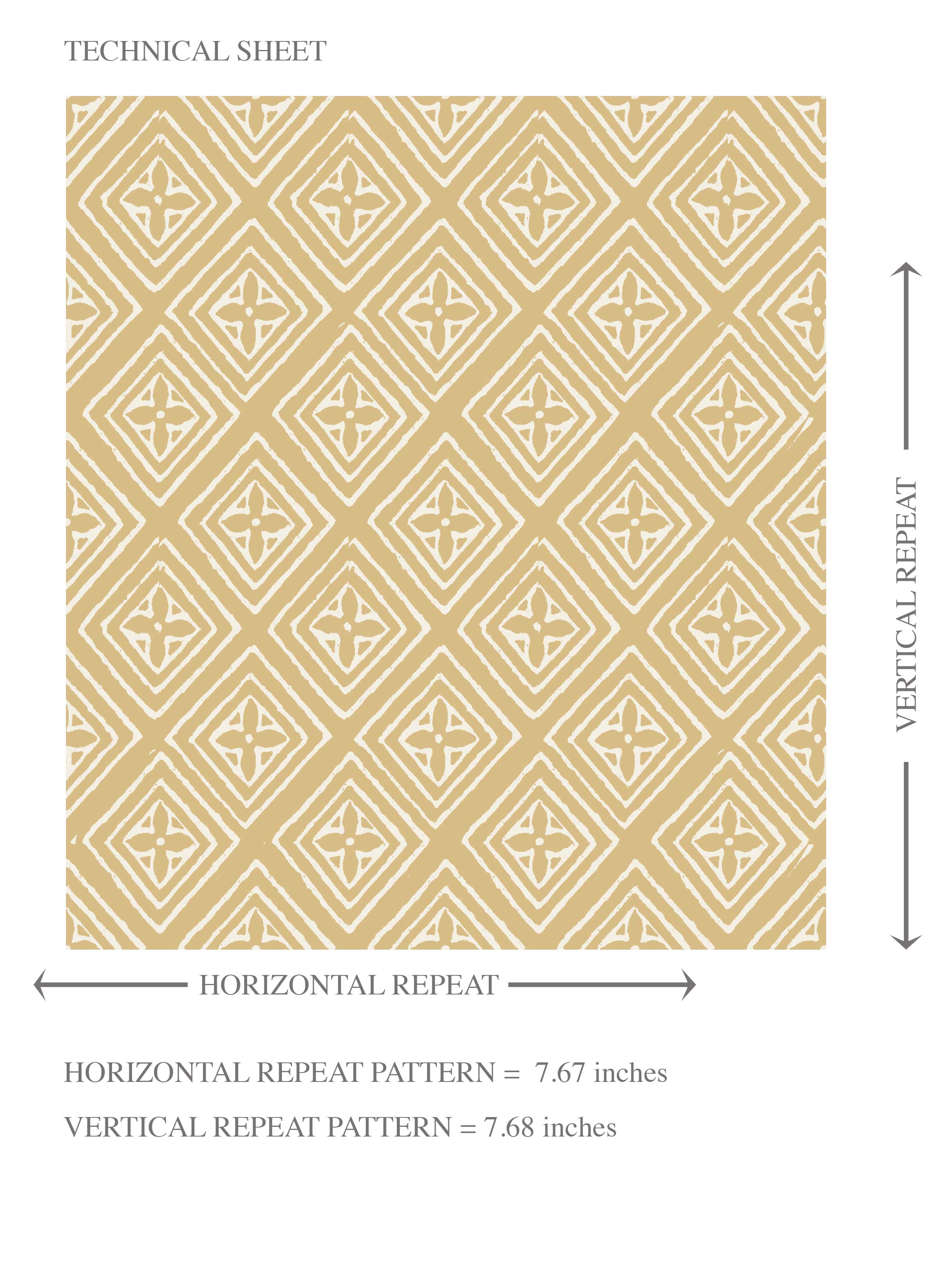 Small Diamond Lattice/ Textured Check Kids Room Wallpaper (Ochre Yellow/ White)