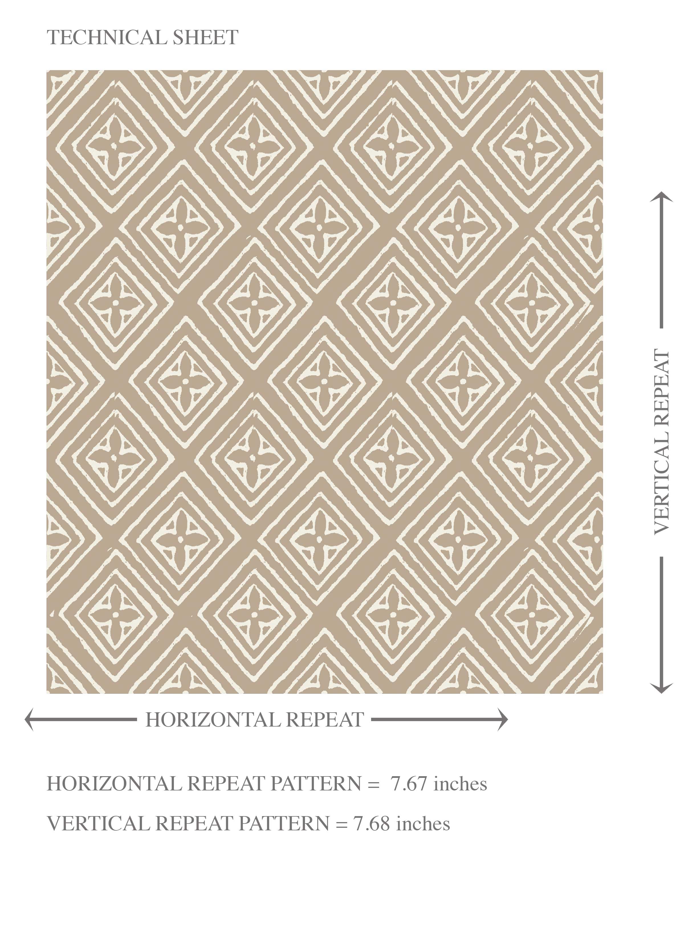 Small Diamond Lattice/ Textured Check Kids Room Wallpaper (Light Brown/ Beige/ White)
