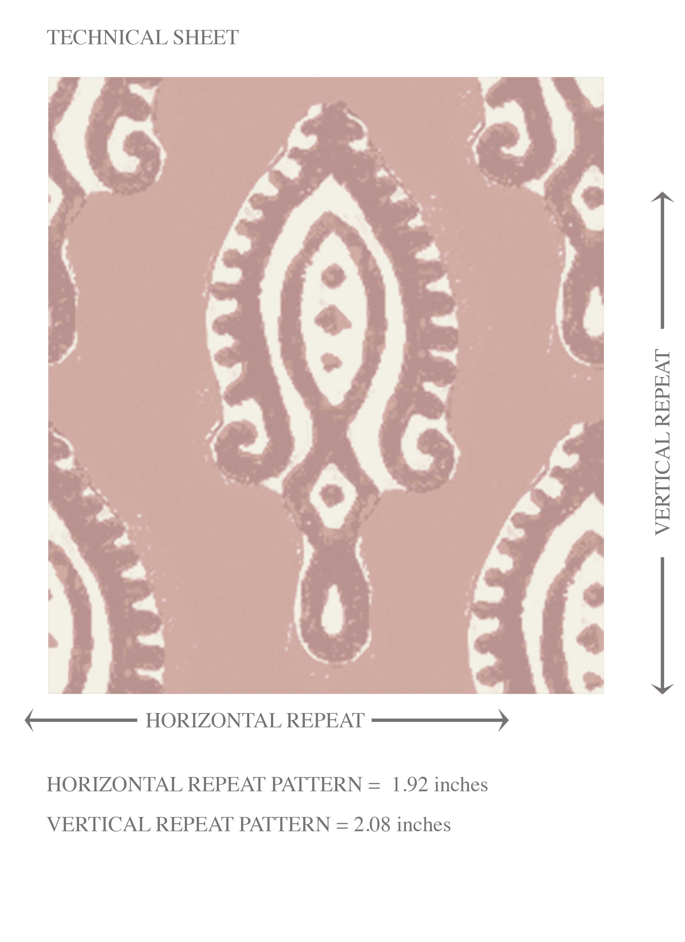Textured Teardrop/ Paisley Block Print Kids Room Wallpaper Sample (Rose Pink/ White)