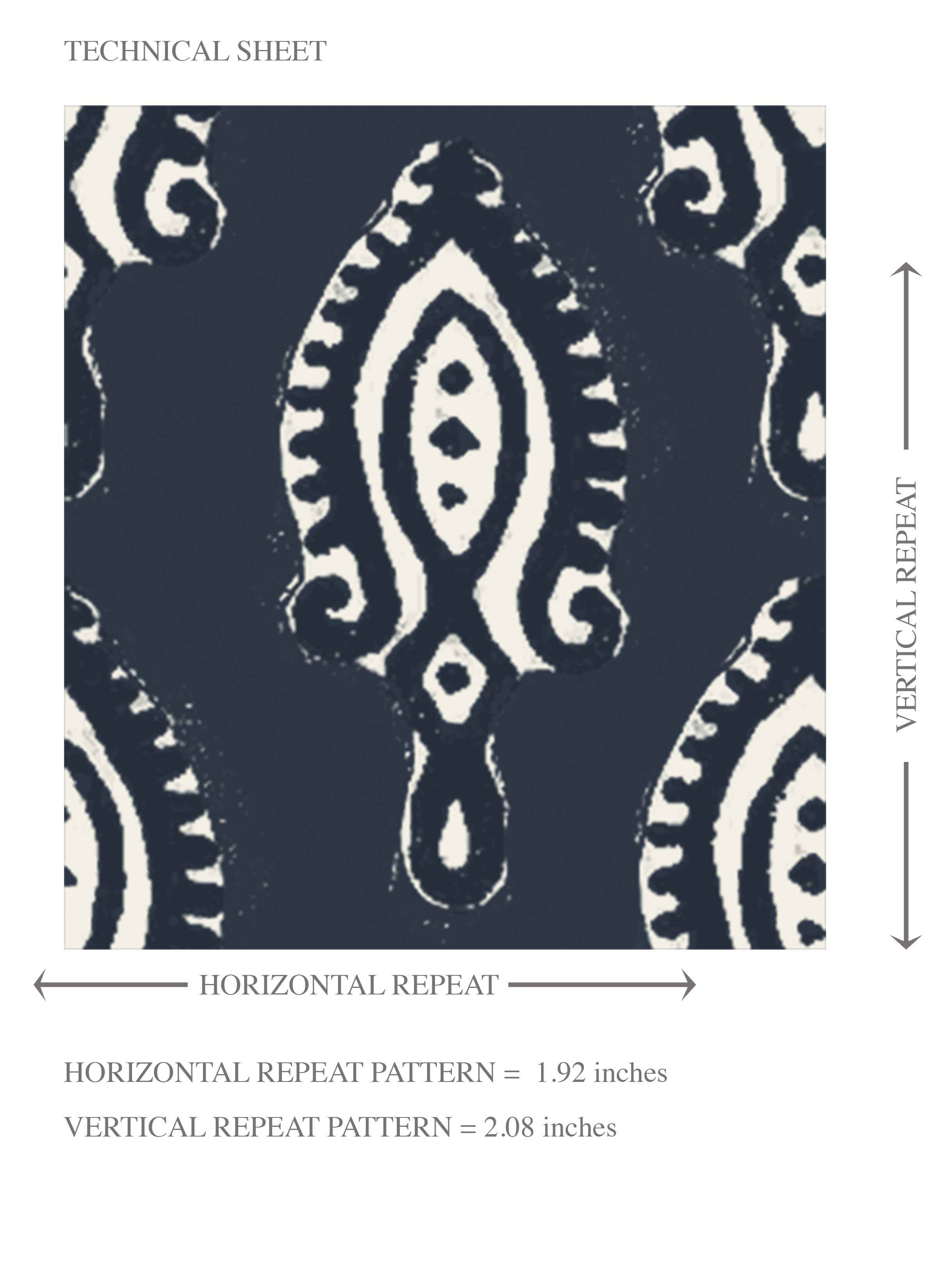 Textured Teardrop/ Paisley Block Print Kids Room Wallpaper (Navy Blue/ White)