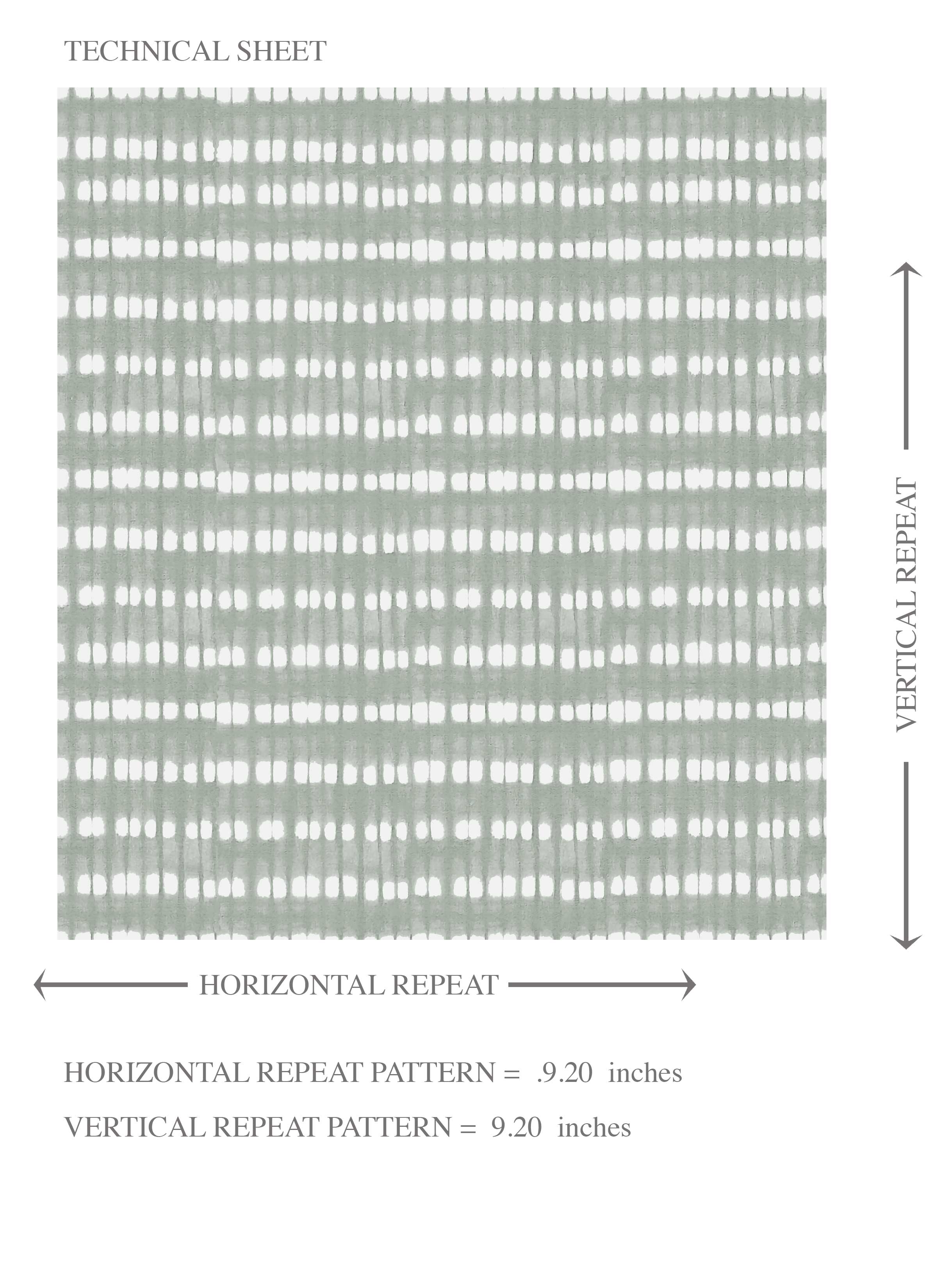 Textured Shibori Effect Striped Kids Room Wallpaper Sample (Sage Gray/ White)