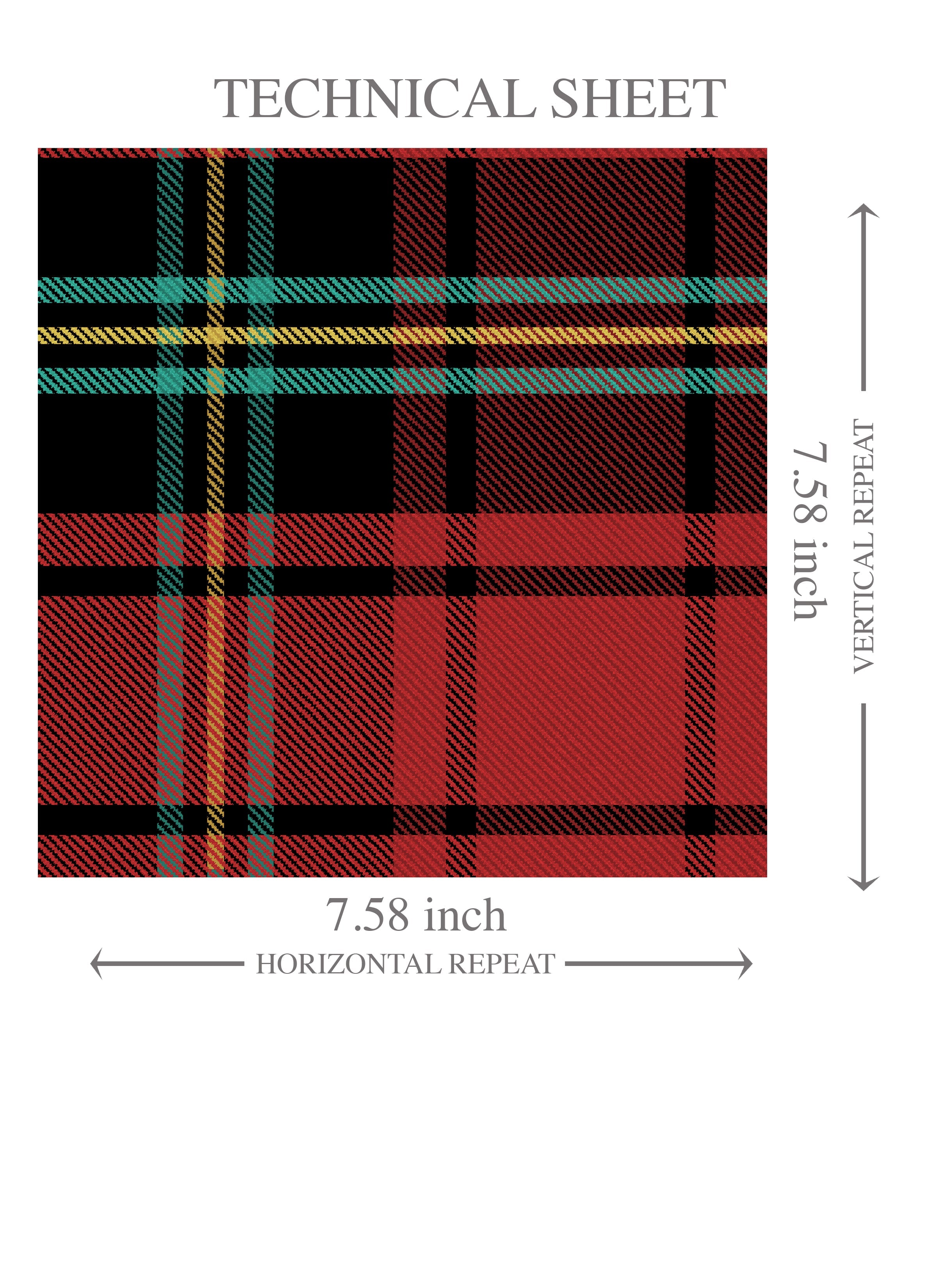 Geometric Plaid Checkered Kids Room Wallpaper (Red/ Black/ Yellow/ Aqua)
