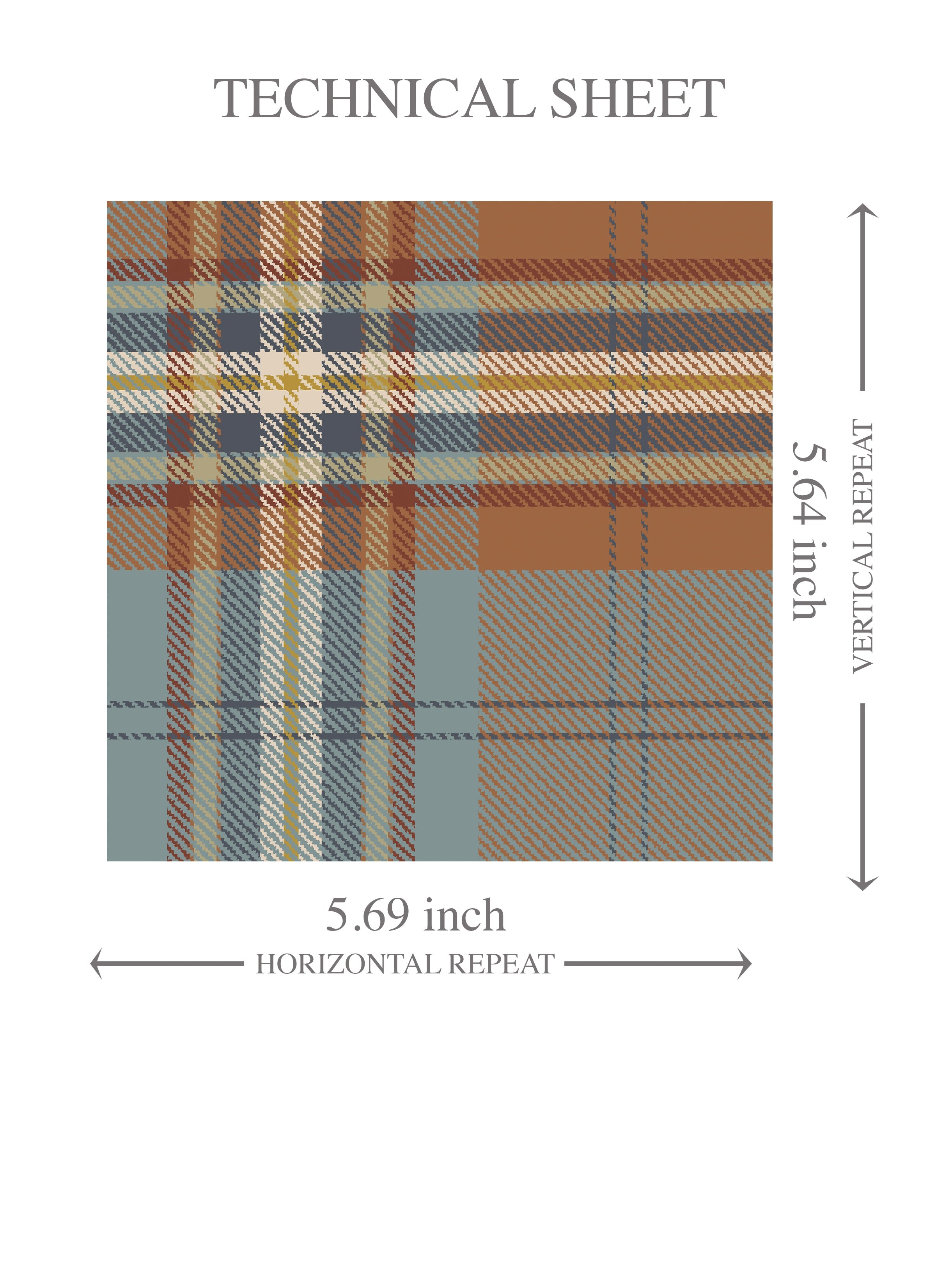 Geometric Plaid Checkered Kids Room Wallpaper Sample (Blue/ Brown/ Red)