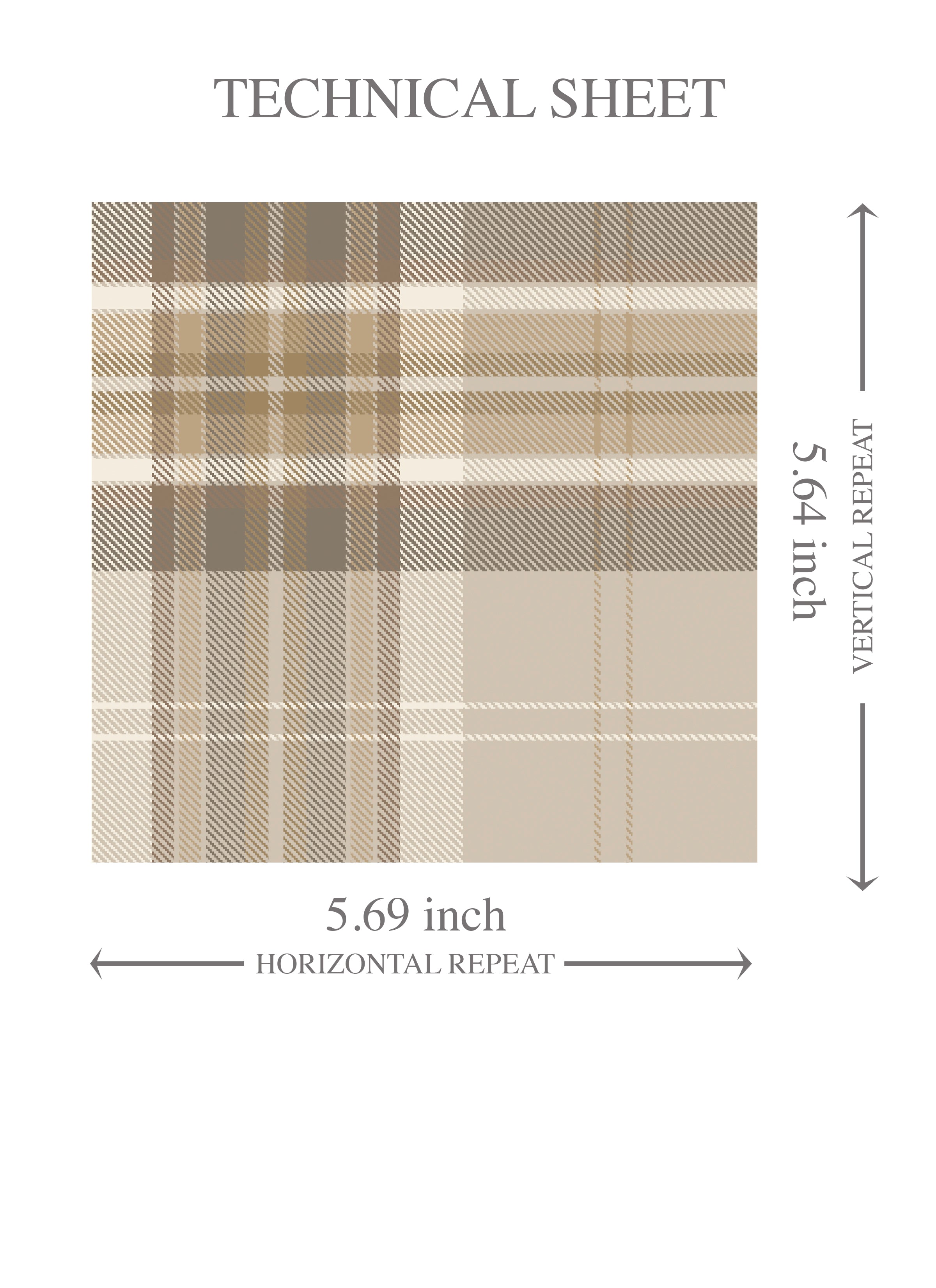 Neutral Geometric Plaid Checkered Kids Room Wallpaper Sample (Warm Taupe/ Beige/ Brown/ Cream)