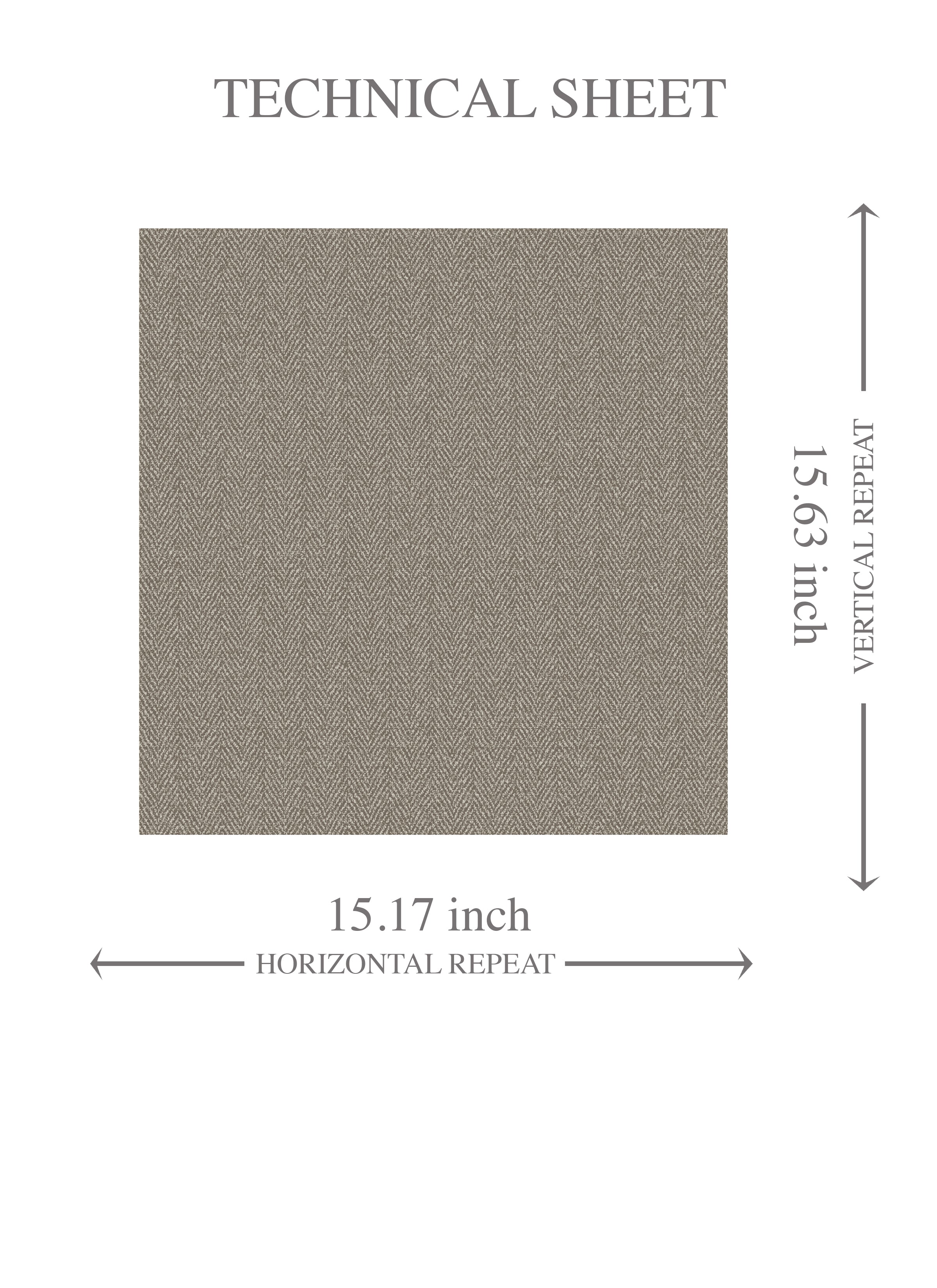 Neutral Herringbone Textured Kids Room Wallpaper Sample (Brown/ Warm Gray)