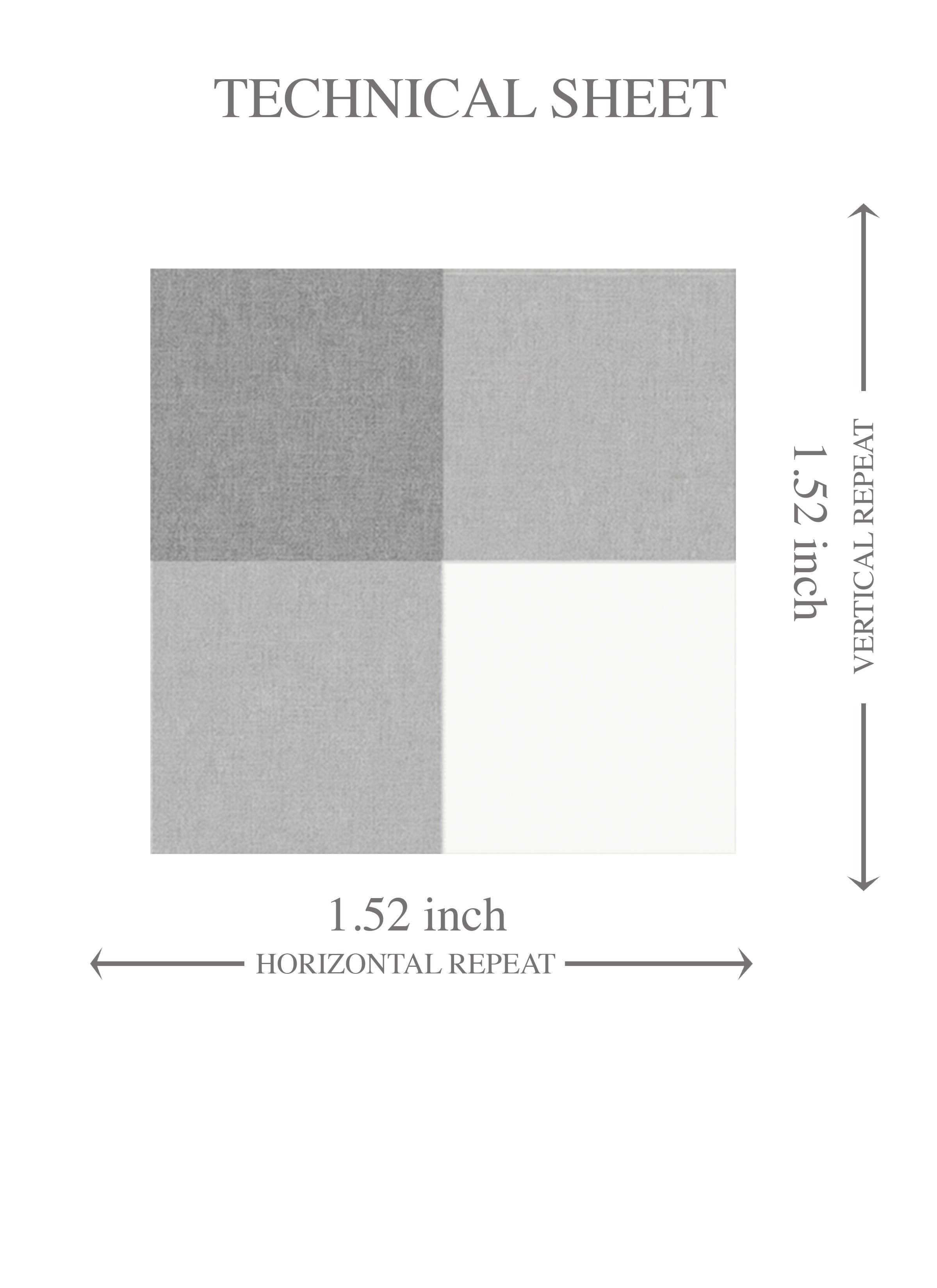 Neutral Geometric Gingham Checkered Kids Room Wallpaper Sample (Gray)