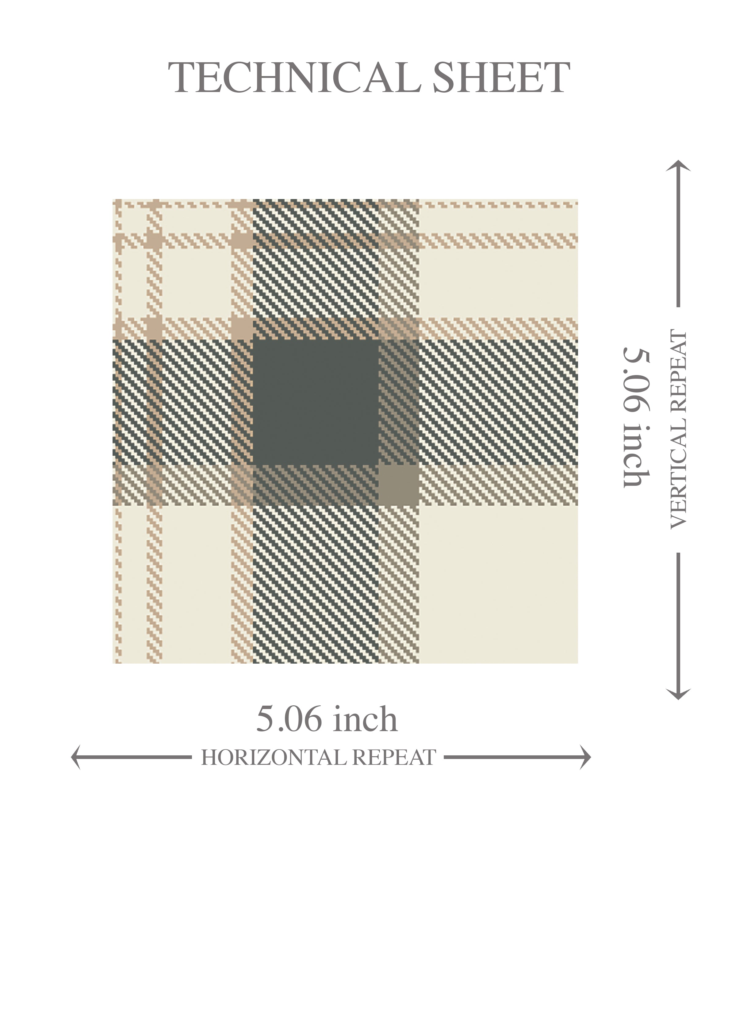 Neutral Geometric Plaid Checkered Kids Room Wallpaper Sample (Charcoal Black/ Off-White/ Beige)