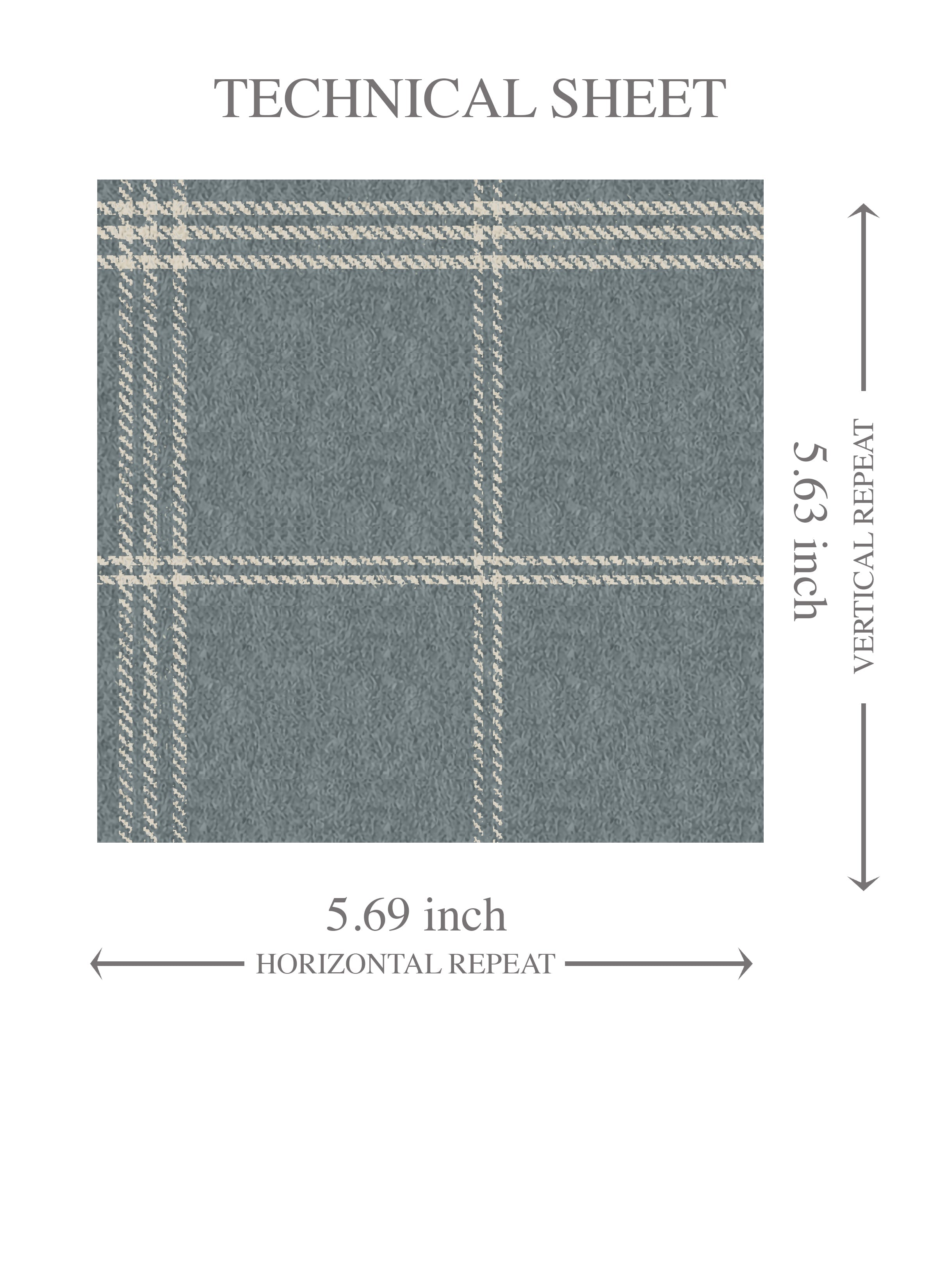 Neutral Geometric Plaid Checkered Kids Room Wallpaper (Slate Blue)