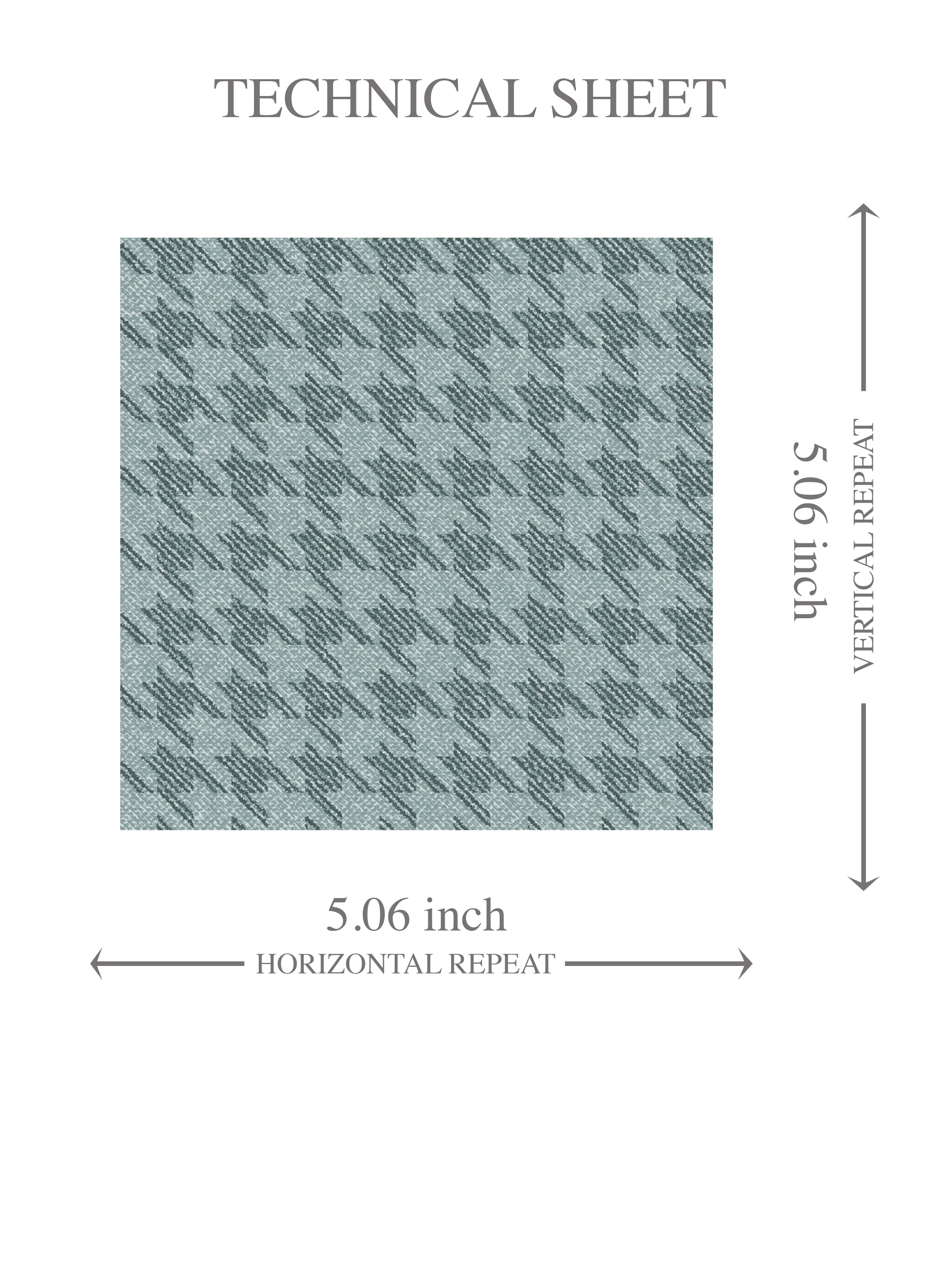 Plain/ Textured Houndstooth Kids Room Wallpaper Sample (Soft Blue)