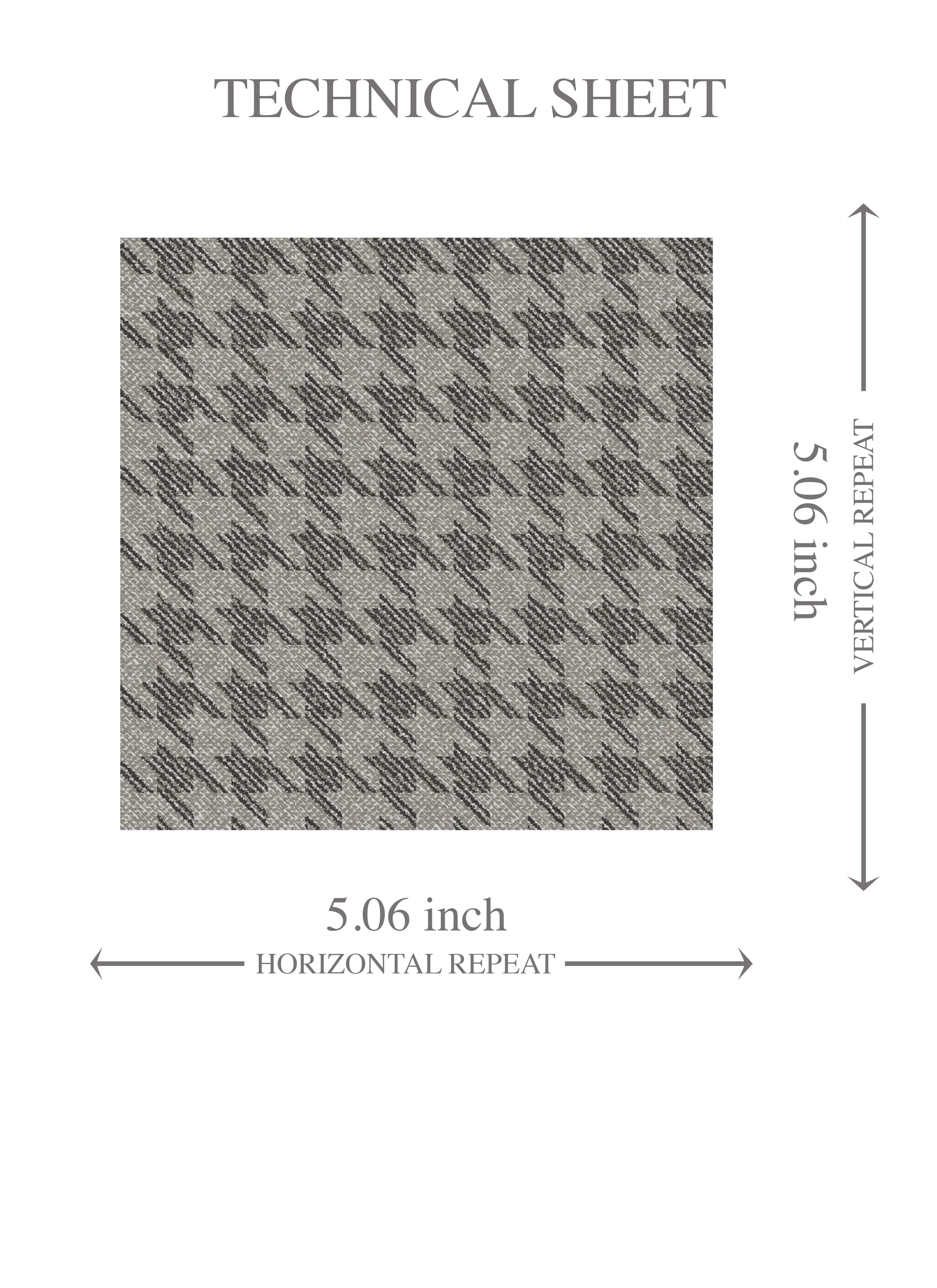 Neutral Plain/ Textured Houndstooth Kids Room Wallpaper (Gray/ Black)