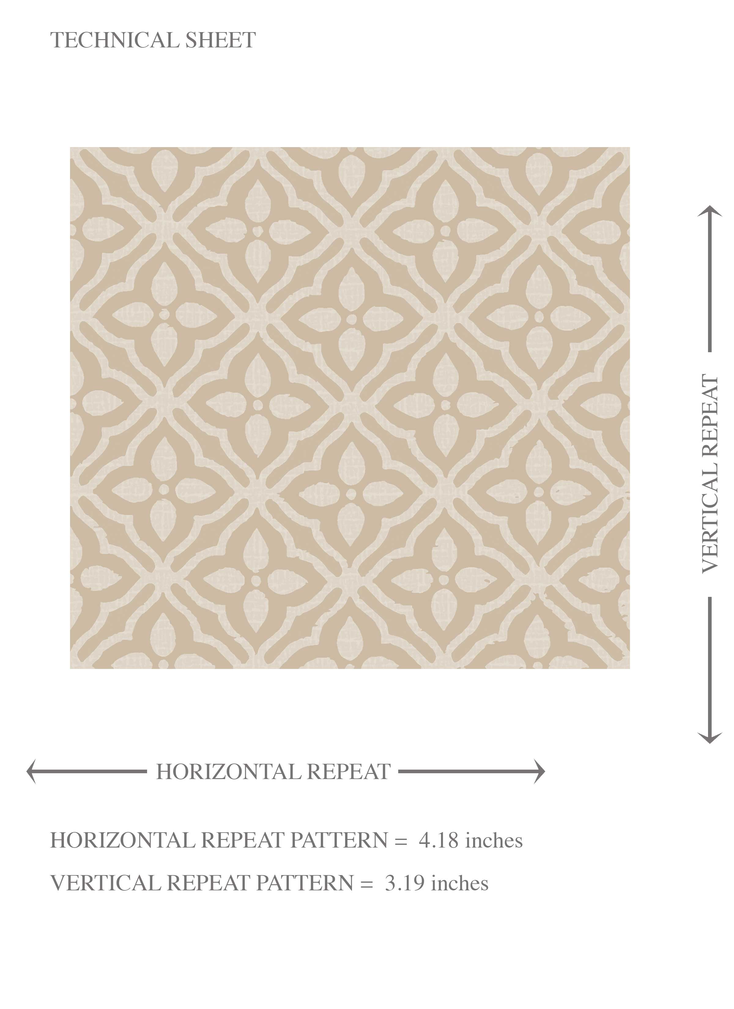 Neutral Small Floral Lattice/ Geometric Micro-Print Kids Room Wallpaper (Beige/ Greige/ Soft Taupe)