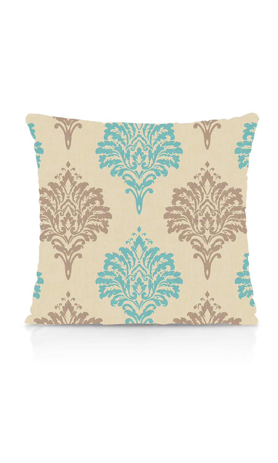 Damask Patterned Fabric Material By the Metre (Blue/ Grey/ White)
