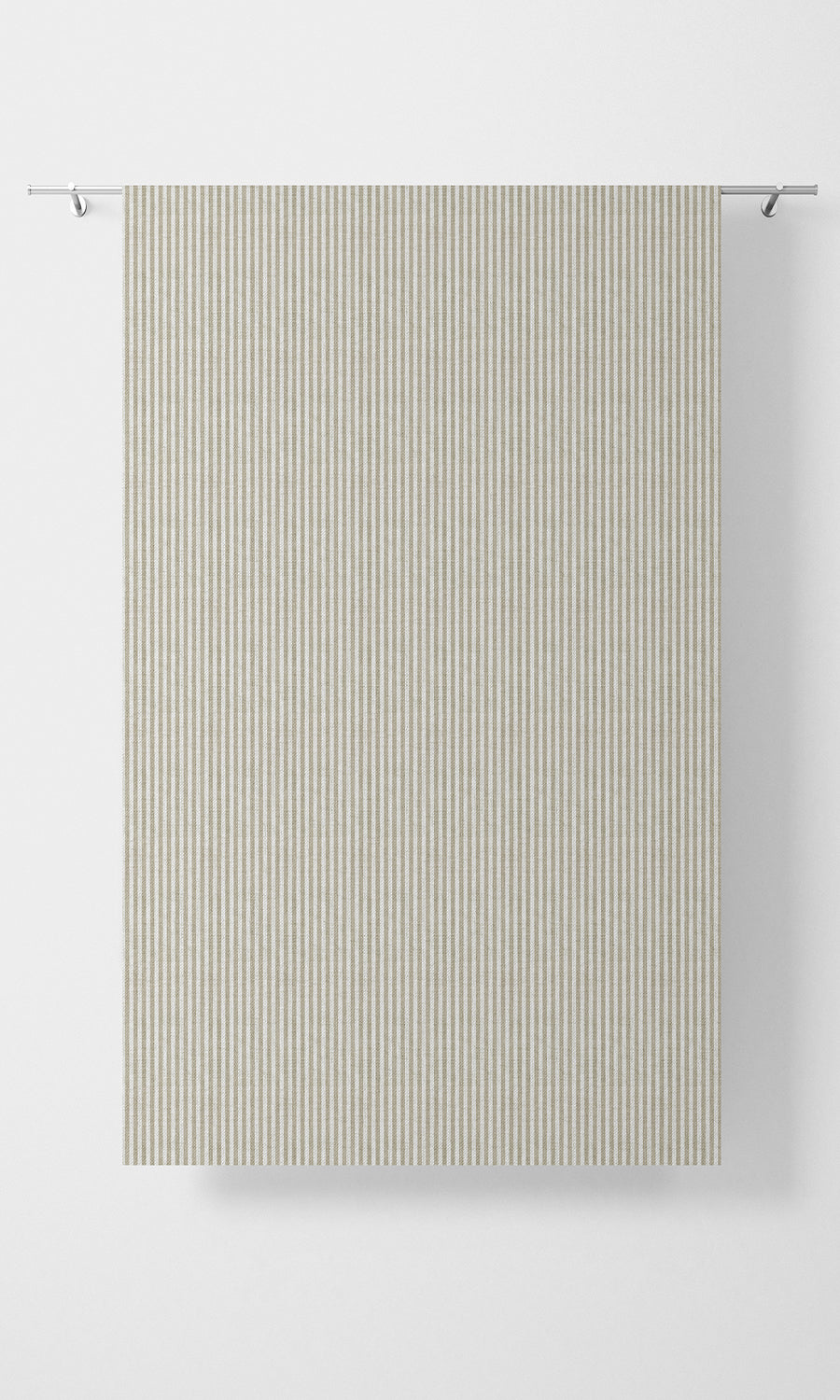 Pinstripe Home Textile Fabric Material By the Metre (Beige/ White)