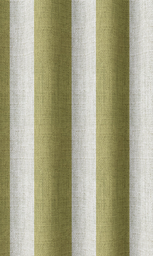 Geometric Print Drapery (Green/ White)
