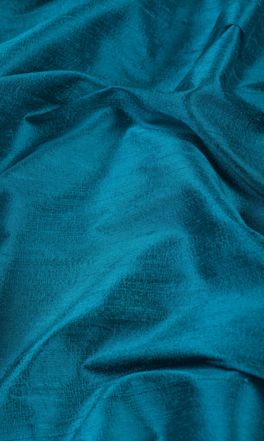Dupioni Silk Fabric By the Metre for Curtains & Drapes (Teal Blue)