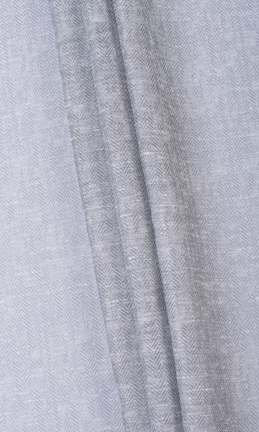 Chevron Textured Sheer Window Treatments Fabric Sample (Cool Grey)