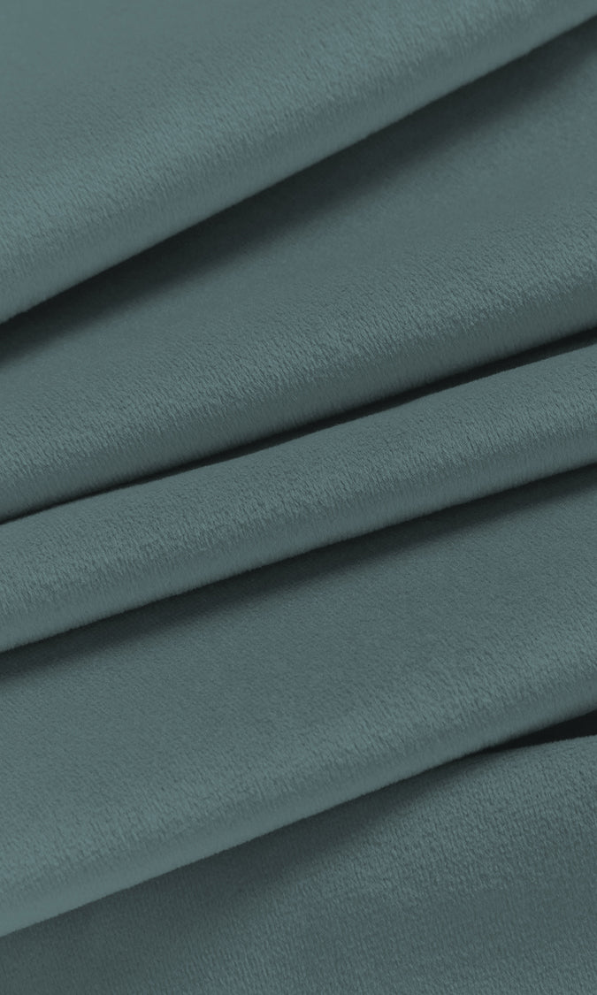 Velvet Home Décor Fabric By the Metre (Steel Blue)