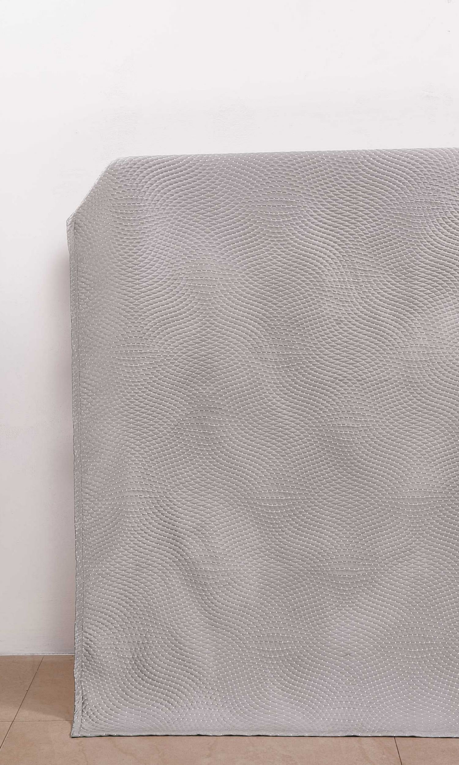 Silk-Blend Window Treatments Fabric By the Metre (Grey)