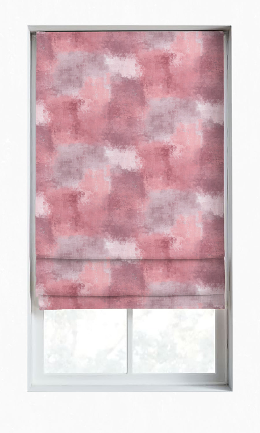 Dimout Window Treatments Fabric Sample (Pink/ Ivory-Beige)