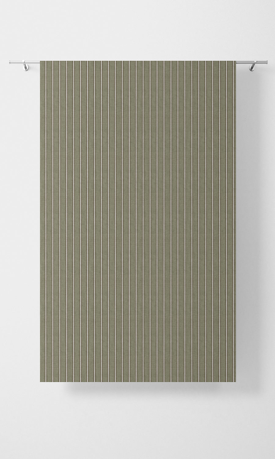 Modern Striped Print Home Textile Fabric Material By the Metre (Olive Green)