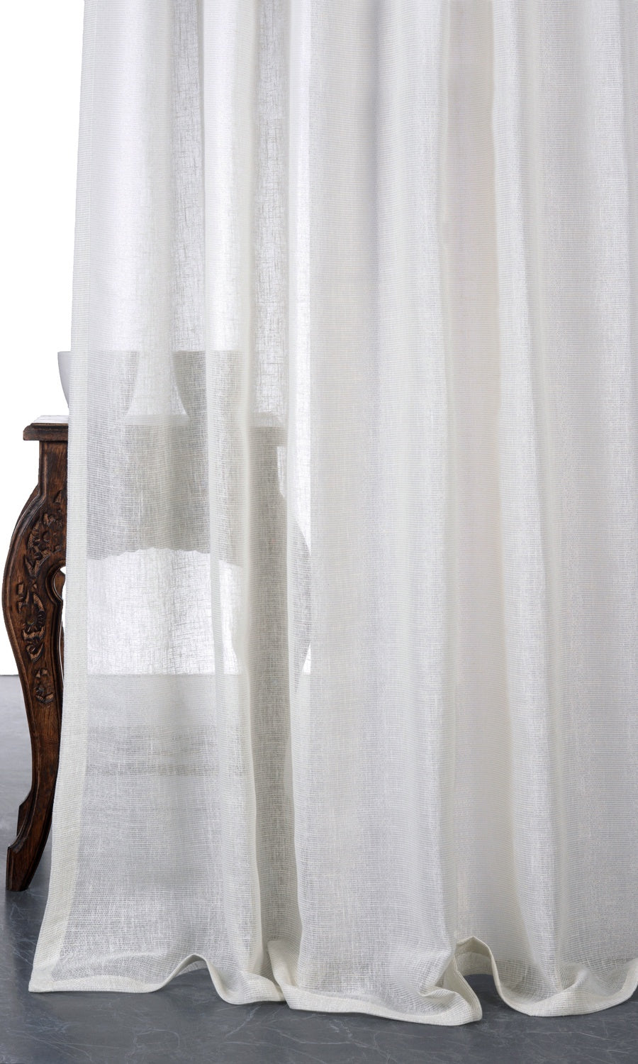 Sheer Window Treatments Fabric By the Metre (Creamy White)