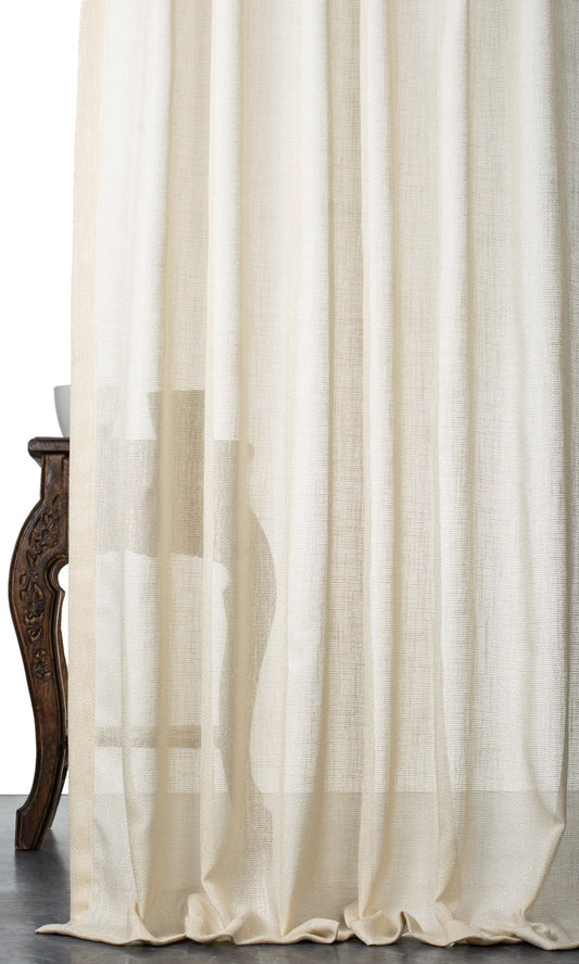 Plain Sheer Drapes (Pale Beige/ Warm Ivory)
