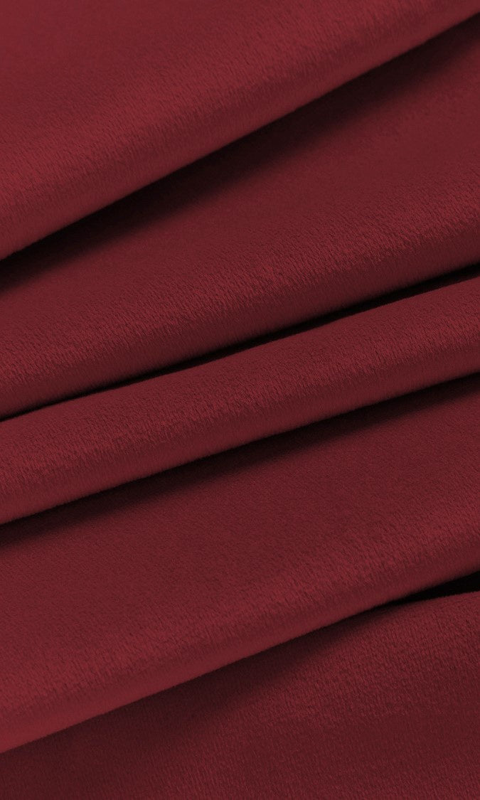 Velvet Home Décor Fabric Sample (Burgundy Red)