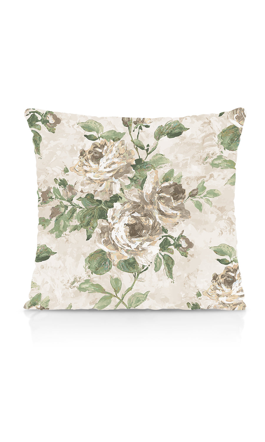 Dimout Floral Fabric Material By the Metre (Green/ Grey)