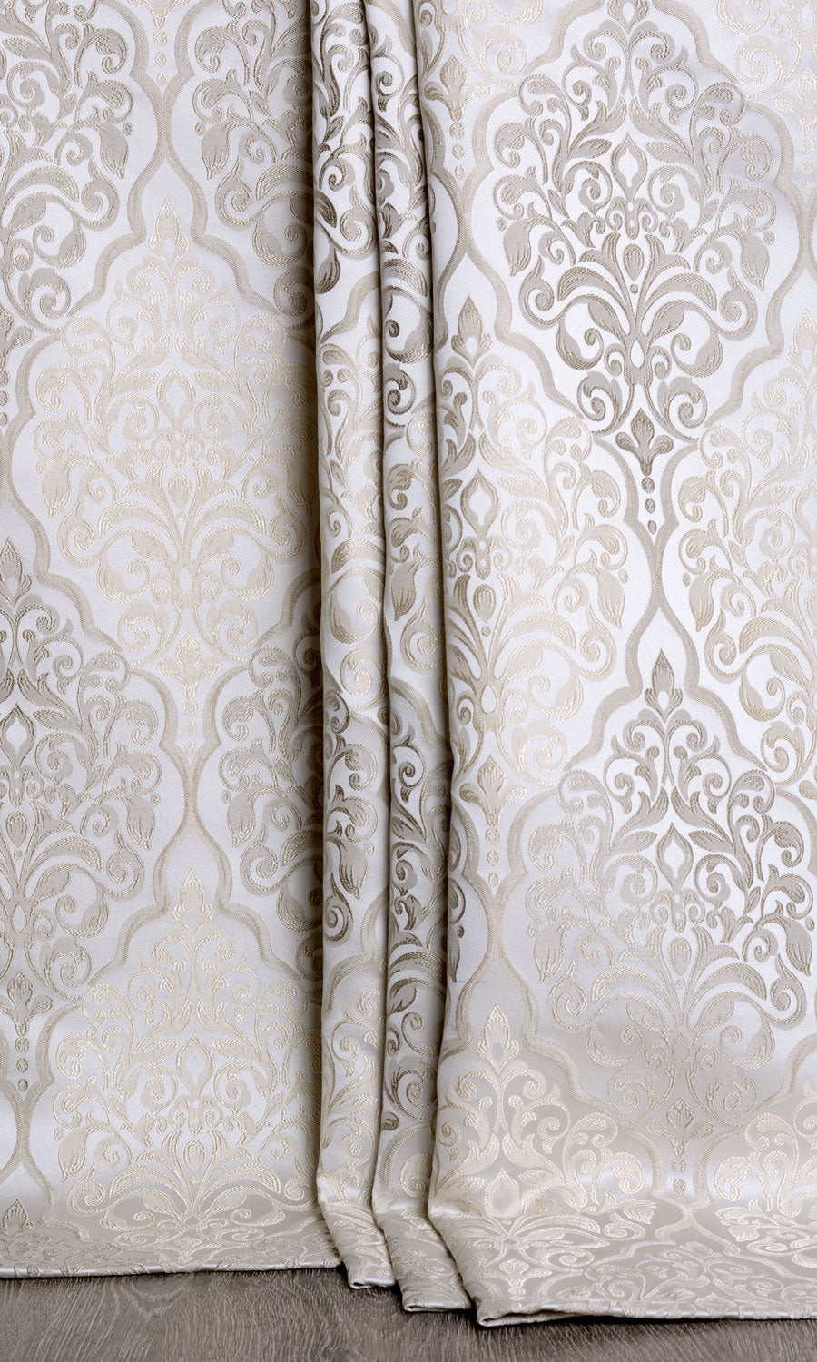 Damask Window Treatments Fabric By the Metre (Beige)