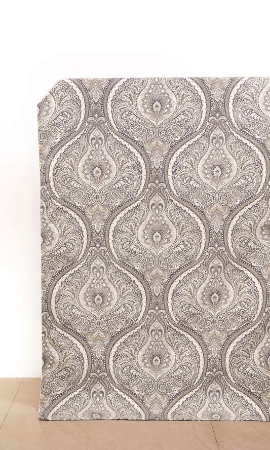 Damask Drapes (Gray/ Beige/ Charcoal)