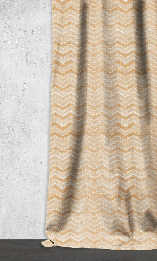 Chevron Print Drapes (Orange/ Brown)