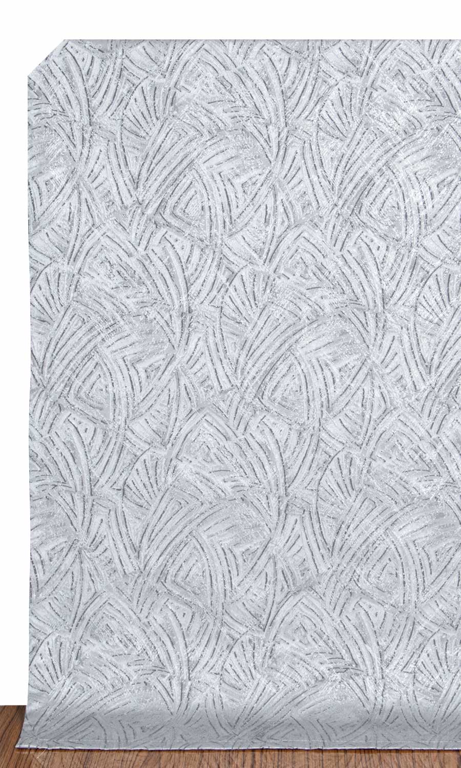Self-Patterned Poly-Cotton Window Treatments Fabric By the Metre (Steel Grey)