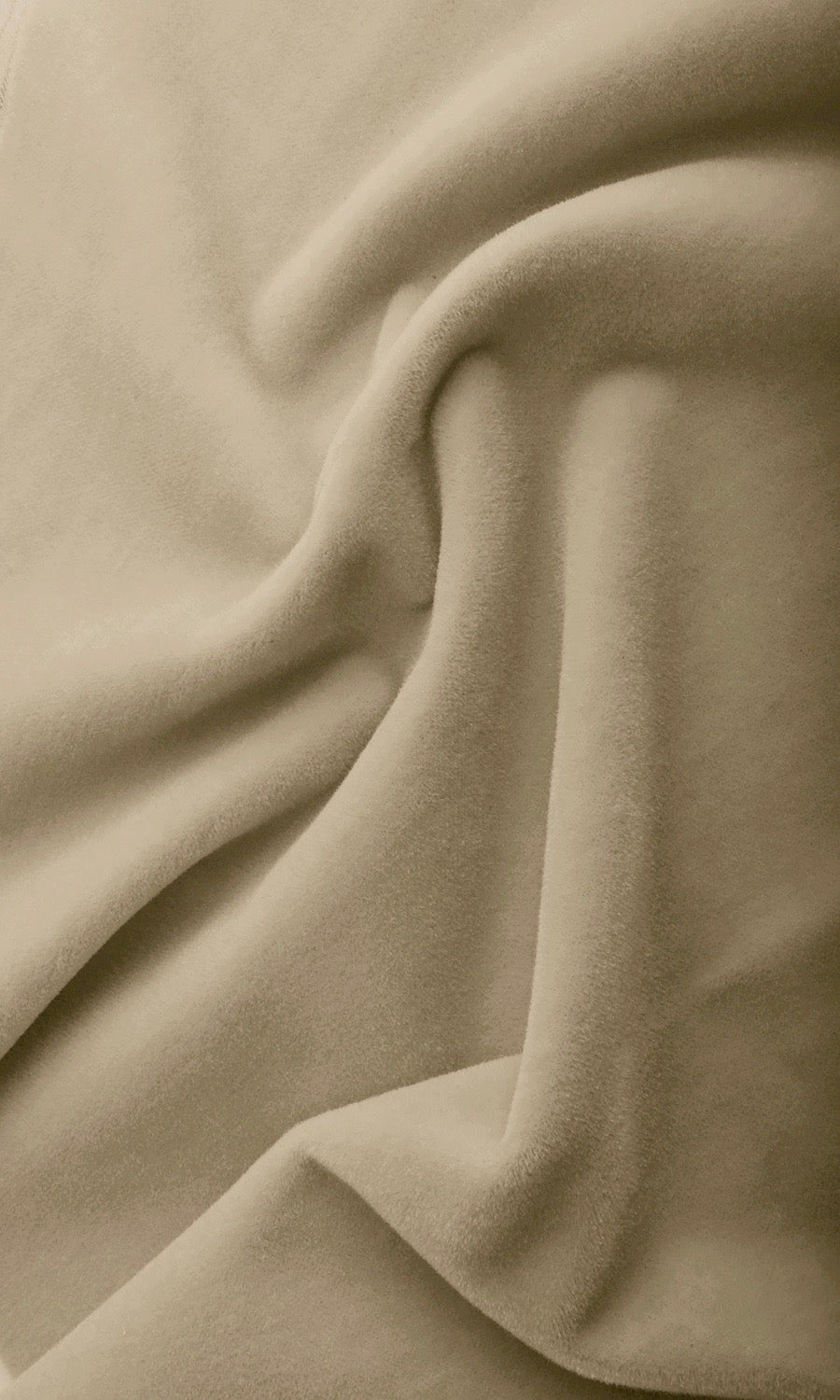 Velvet Window Treatments Fabric By the Metre (Beige/ Tan)