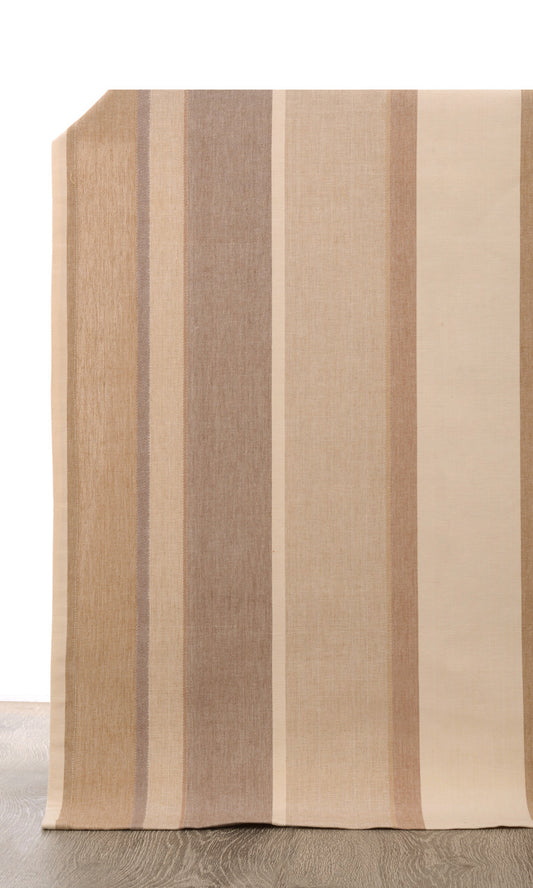 Cotton Home Décor Fabric By the Metre (Beige/ Brown)