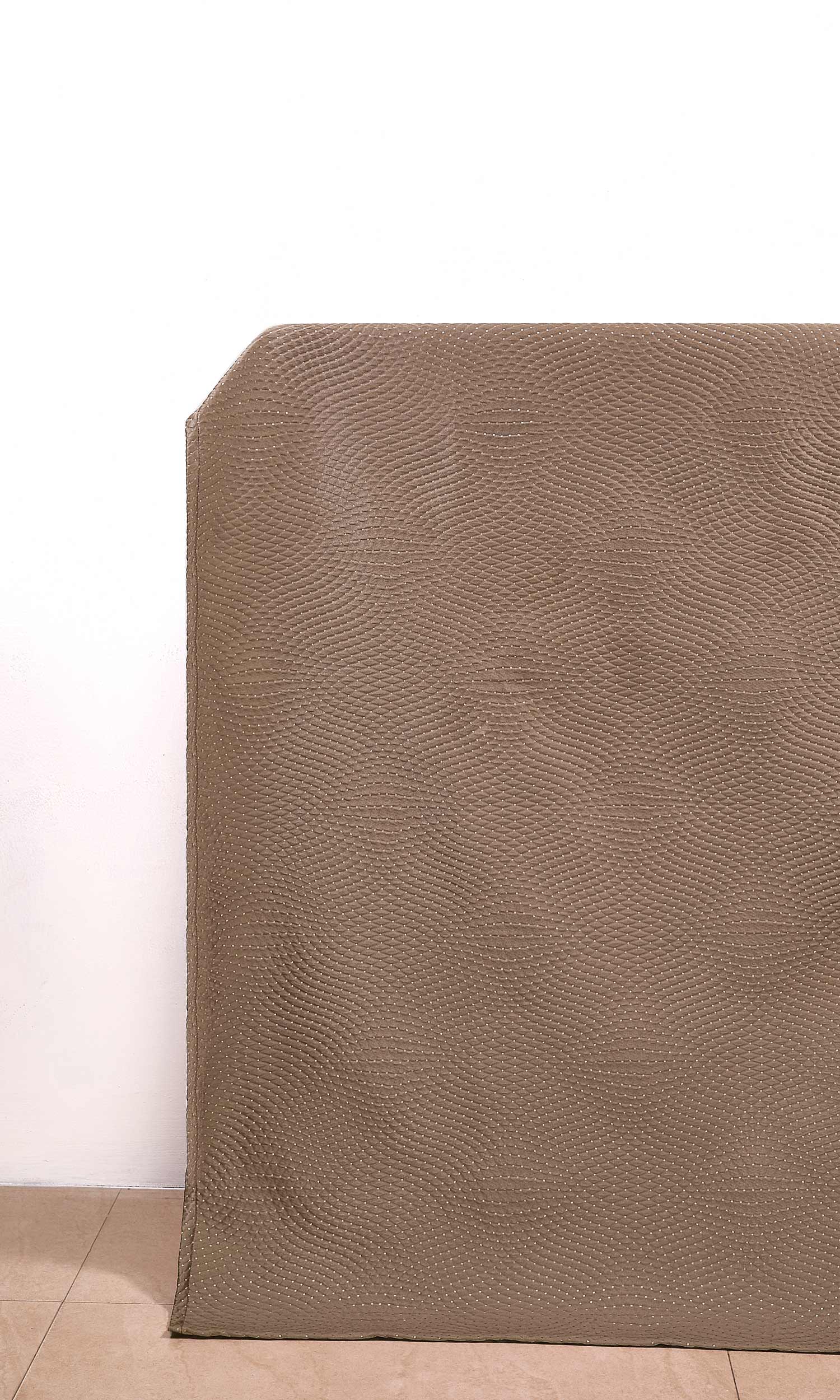 Silk-Blend Window Treatments Fabric Sample (Caramel Brown)
