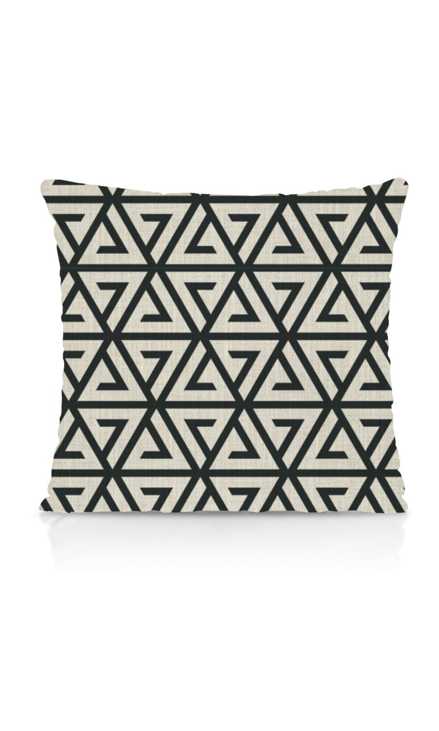 Geometrical Patterned Home Textile Fabric Material Sample (Black/ Ivory)