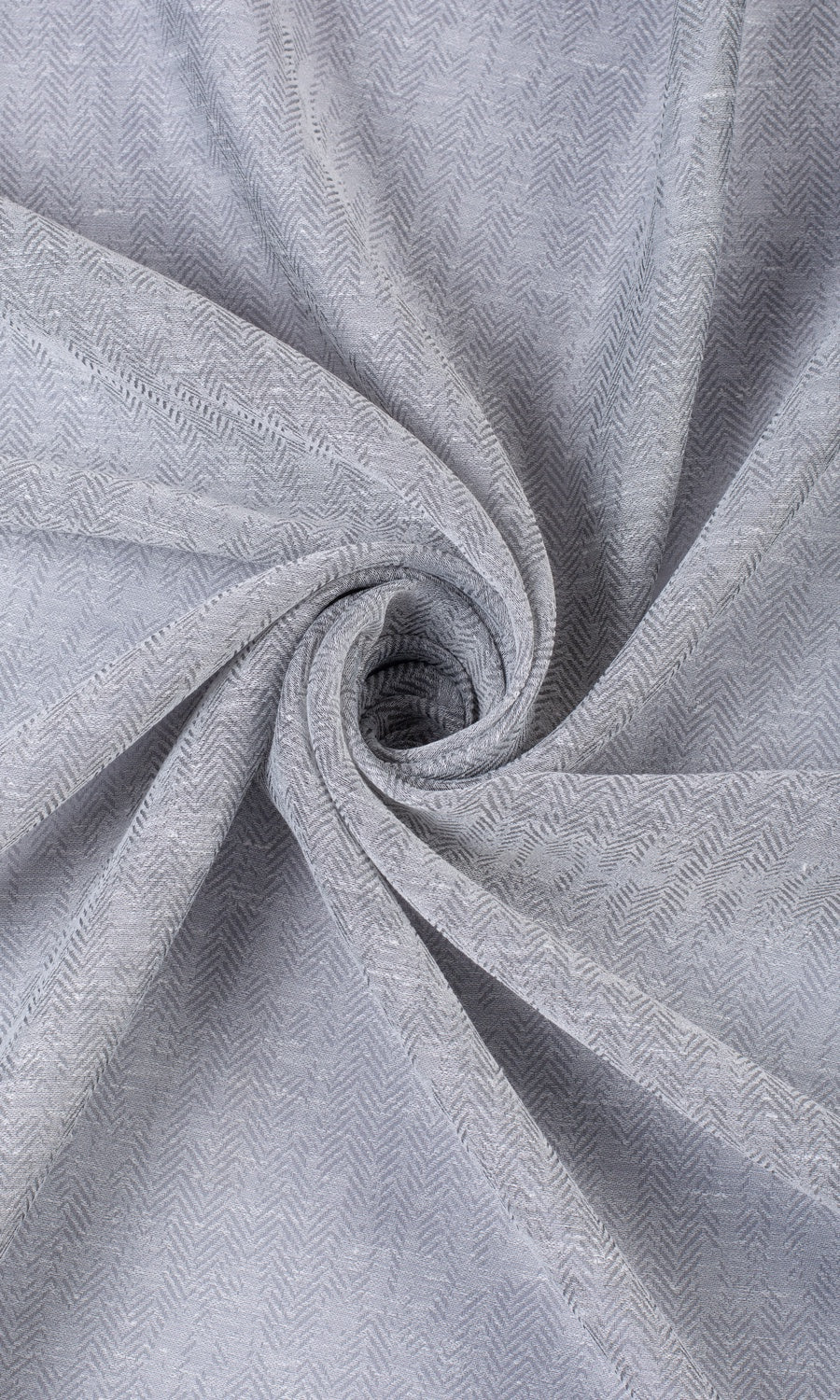 Chevron Textured Sheer Free Fabric Material Sample (Cool Grey)
