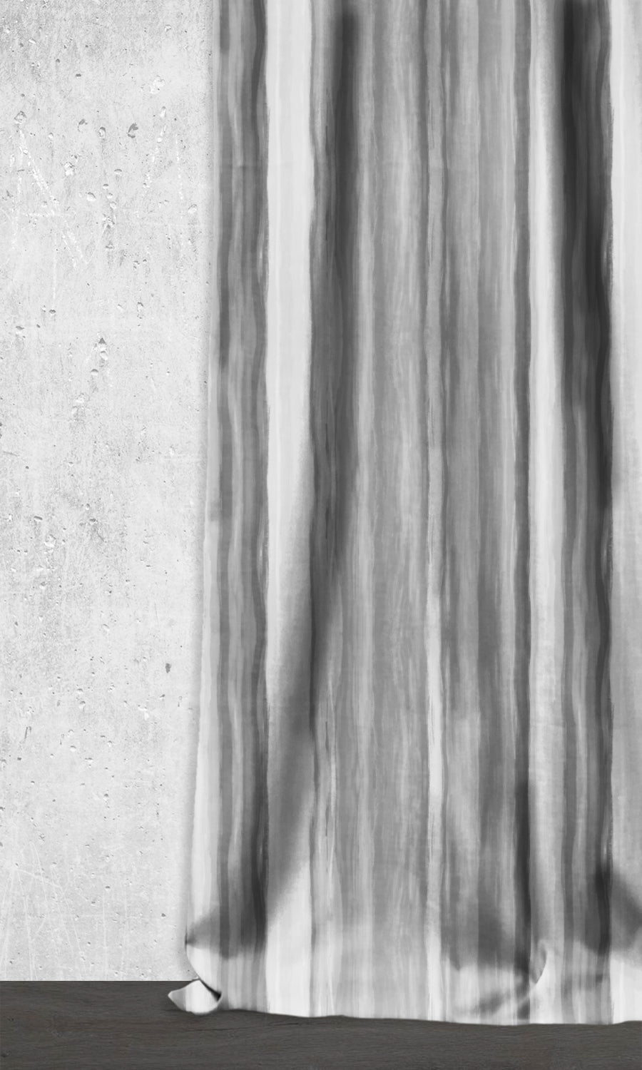 Dimout Striped Window Treatments Fabric Sample (Grey)