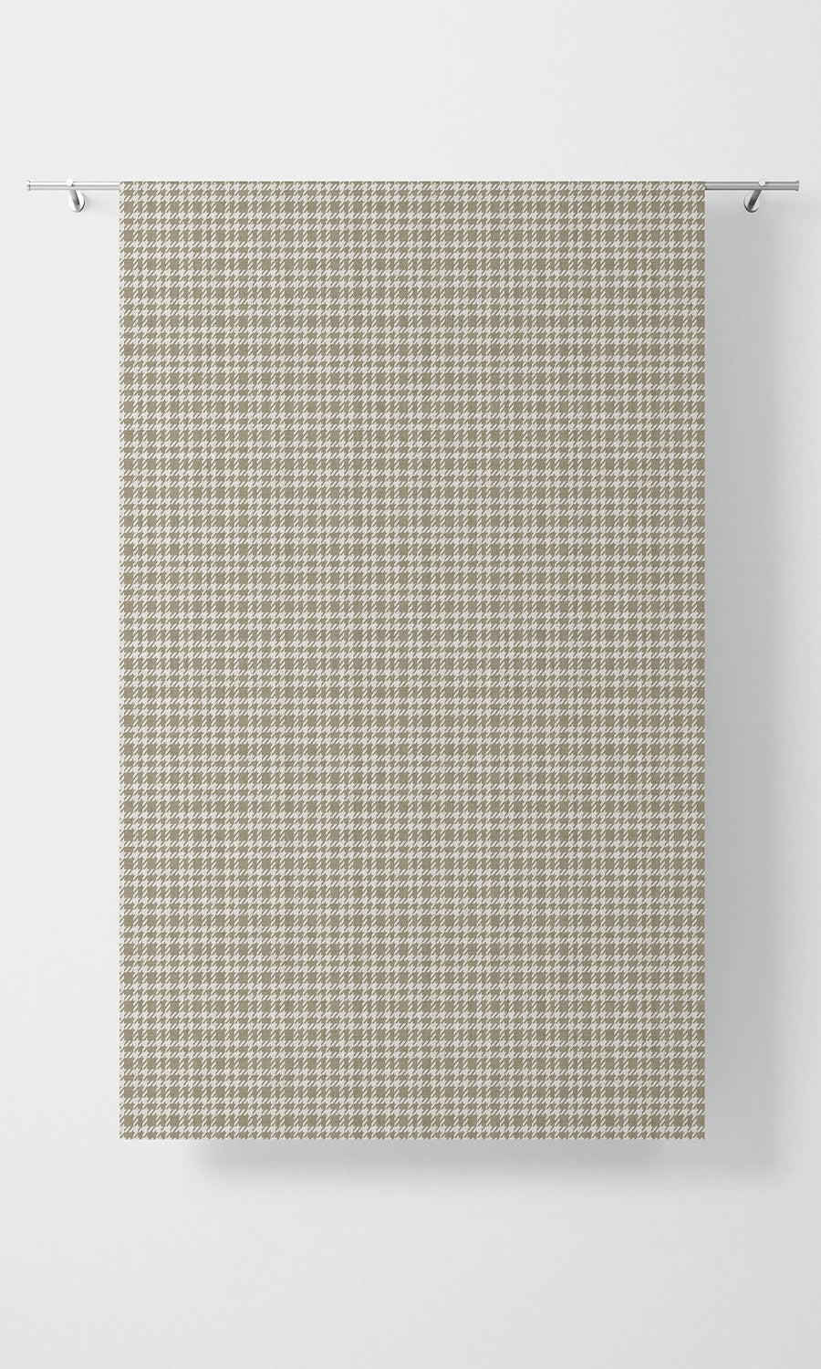 Modern Check Patterned Free Fabric Material Sample (Tan Brown)