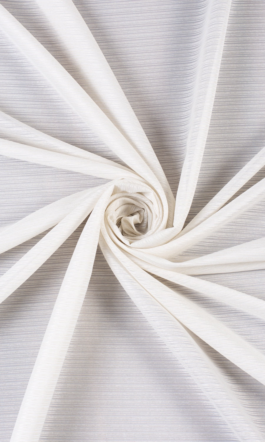 Striped Sheer Window Treatments Fabric Sample (Pearl White)