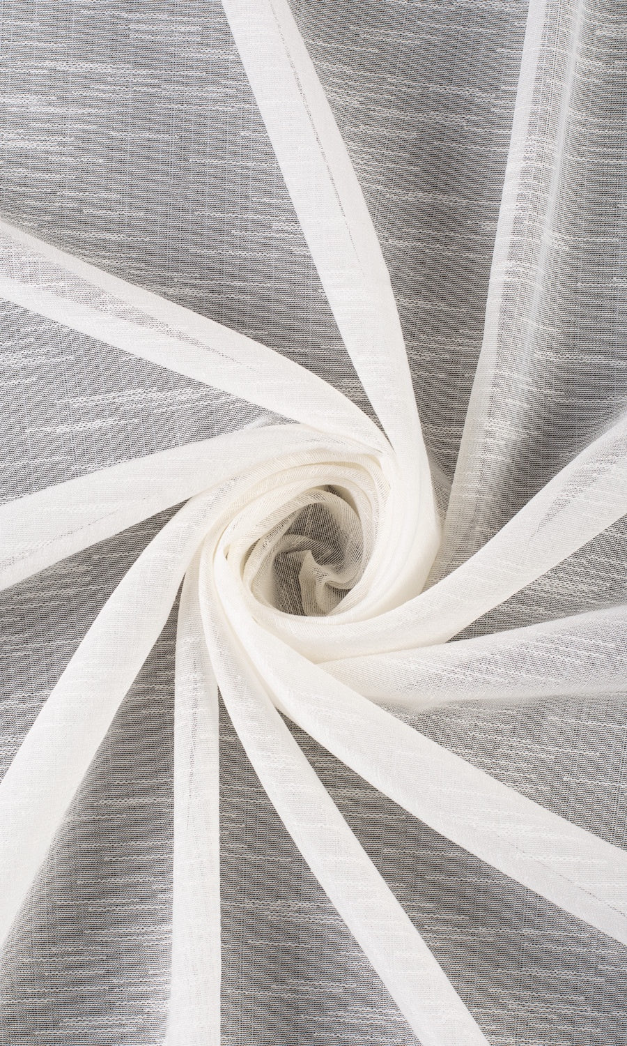 Textured Sheer Fabric Material By the Metre (White)