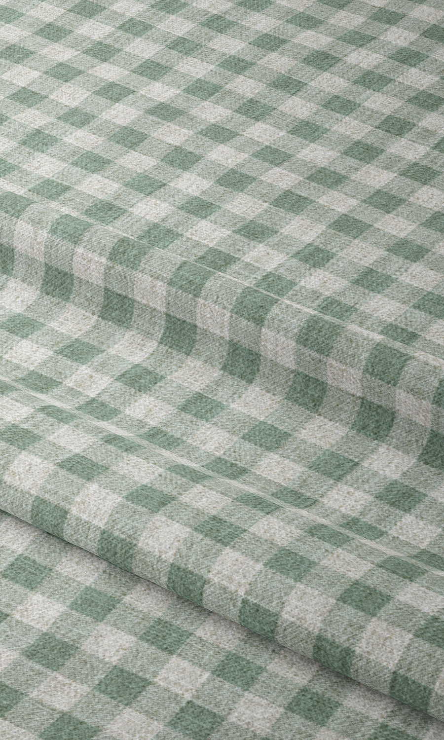 Checkered Window Treatments Fabric By the Metre (Duck Egg Blue/ White)