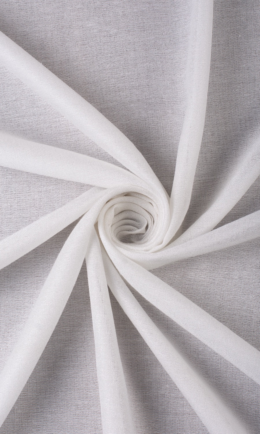 Plain Semi-Sheer Home Textile Fabric Material Sample (Pearl White)