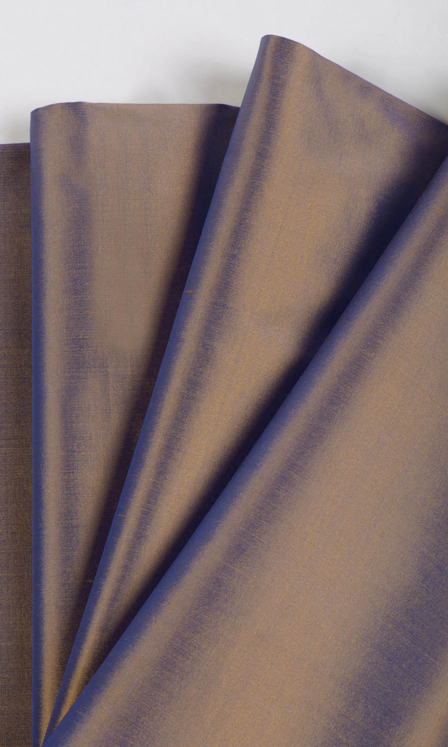 Shantung Silk Fabric Material By the Metre (Purple/ Gold)