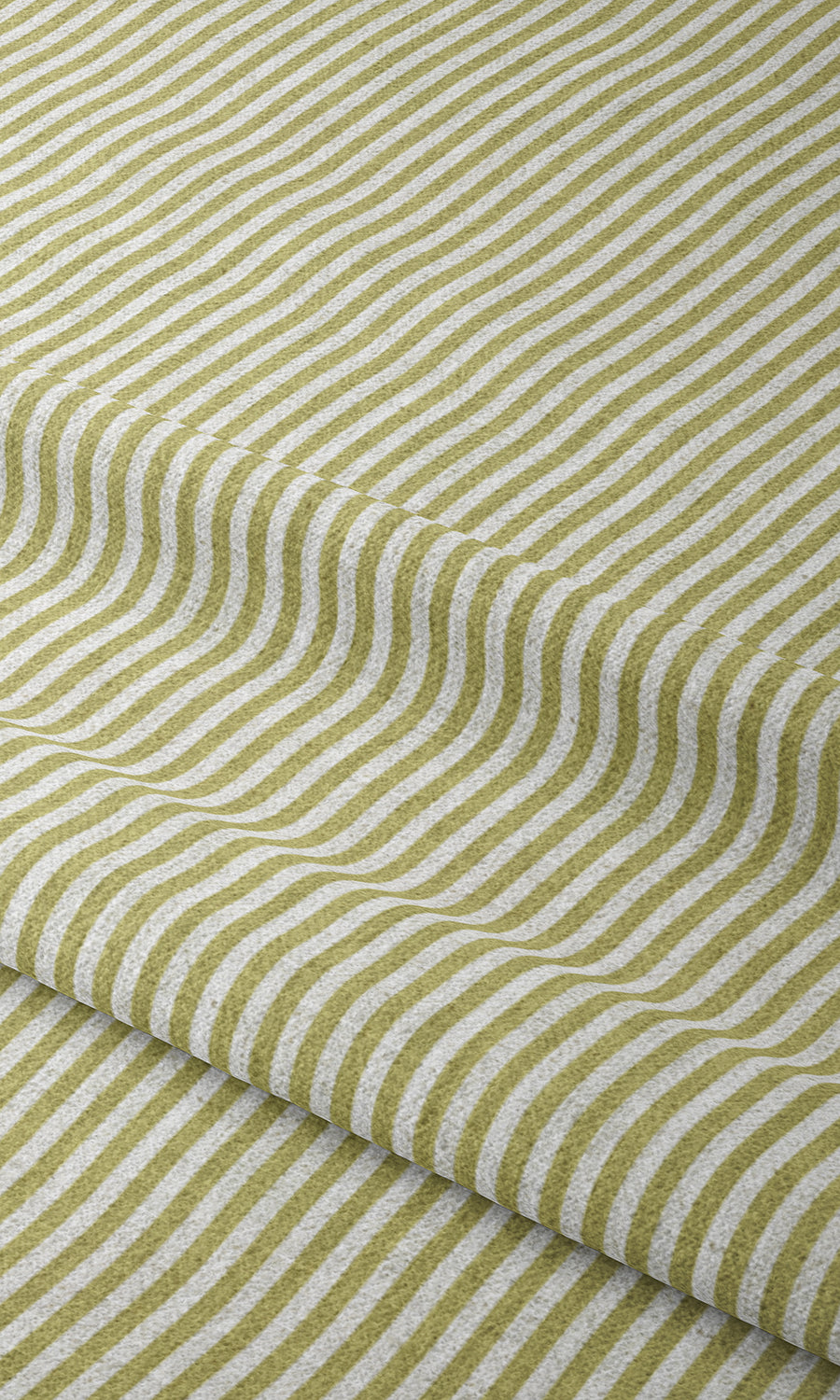 Striped Window Treatments Fabric By the Metre (Chartreuse Green/ White)