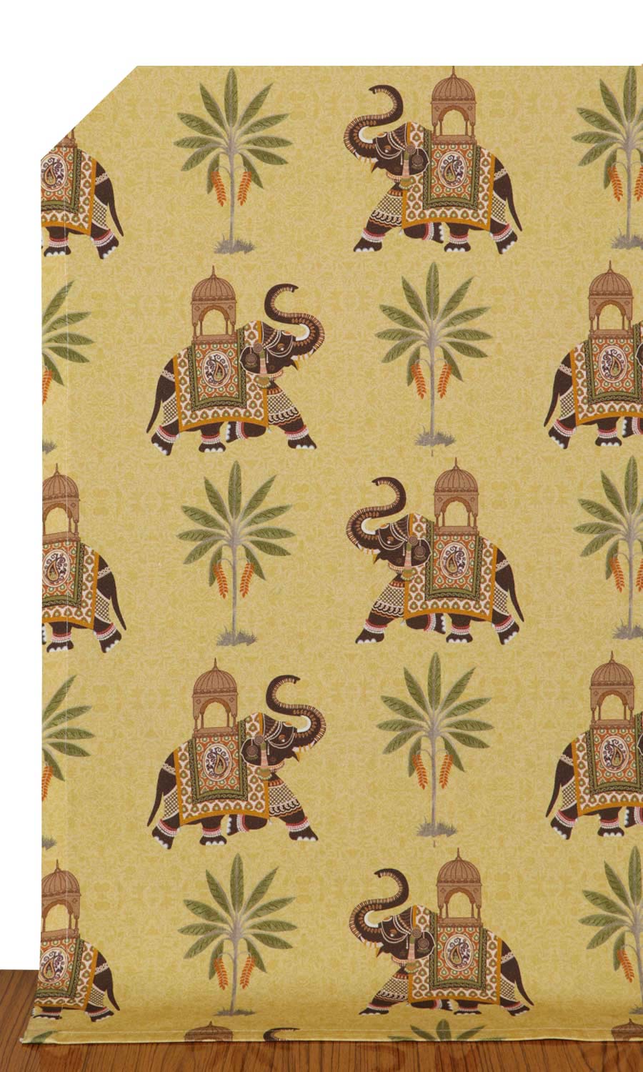 Cotton Printed Home Décor Fabric By the Metre (Mustard Yellow)